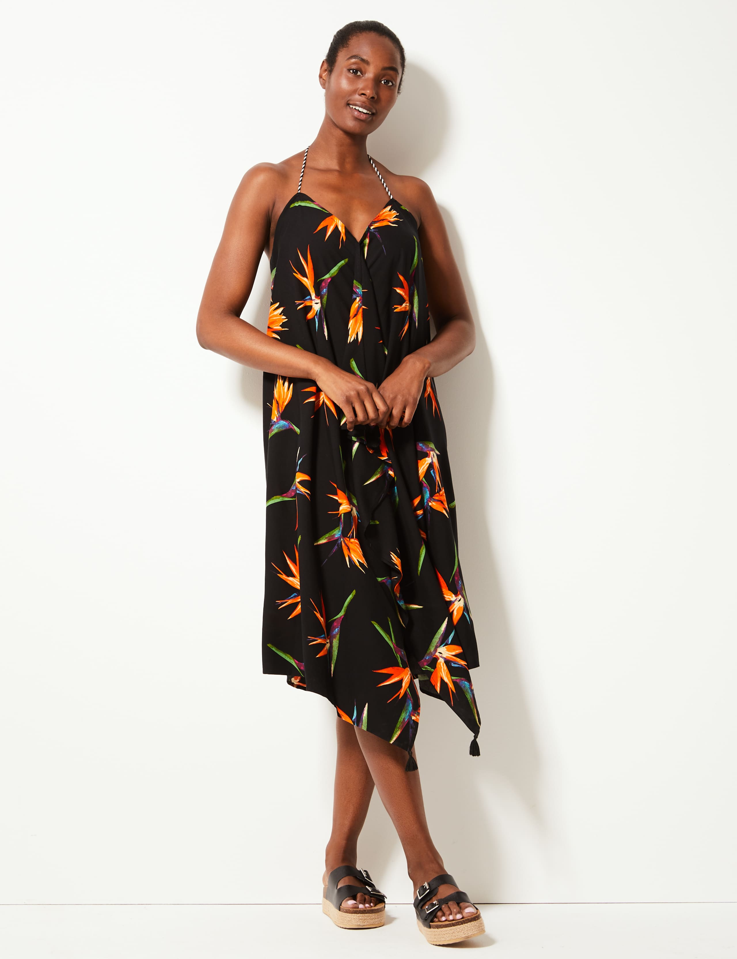 Birds of Paradise Slip Beach Dress 3 of 4