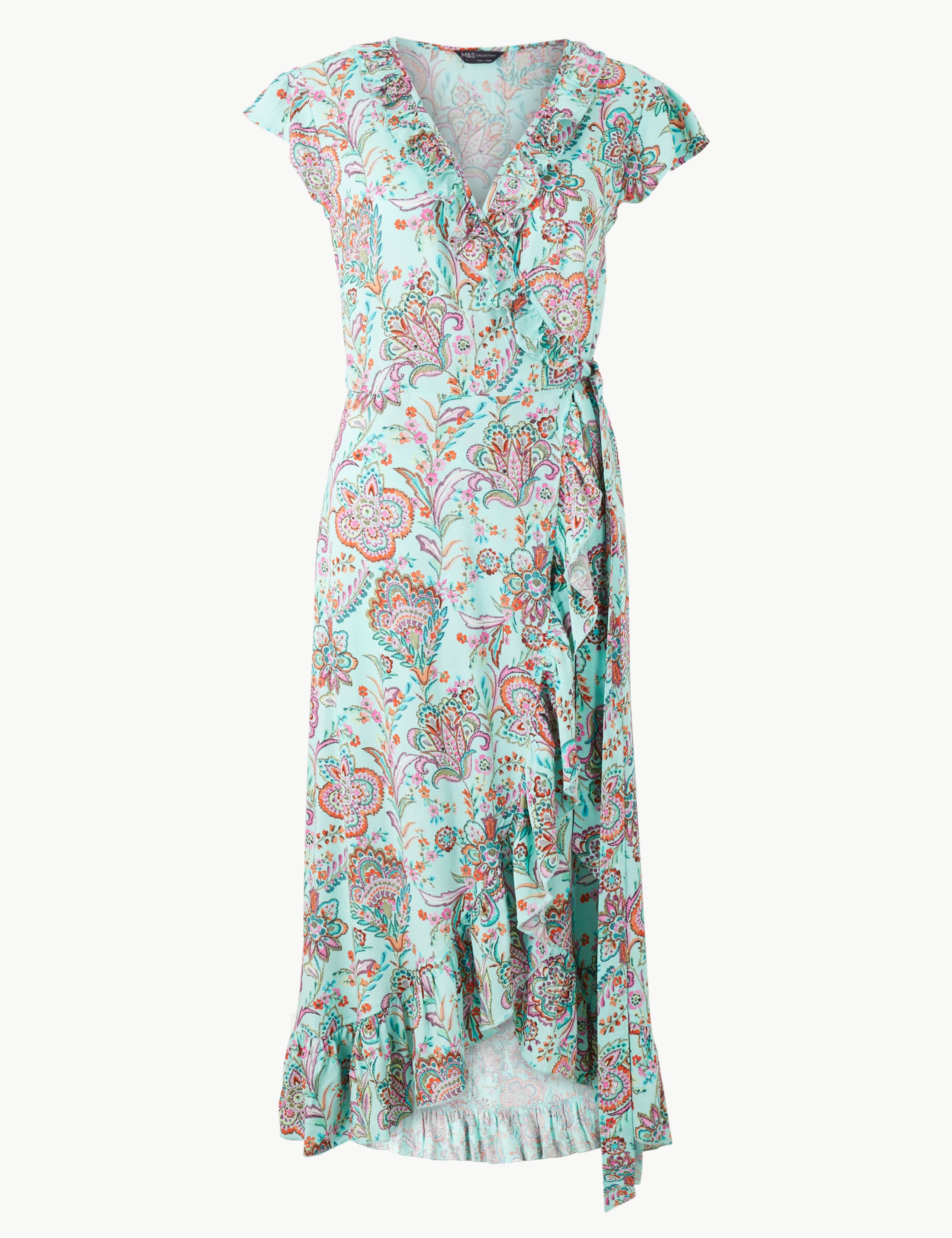 Paisley Print Wrap Beach Dress 2 of 4
