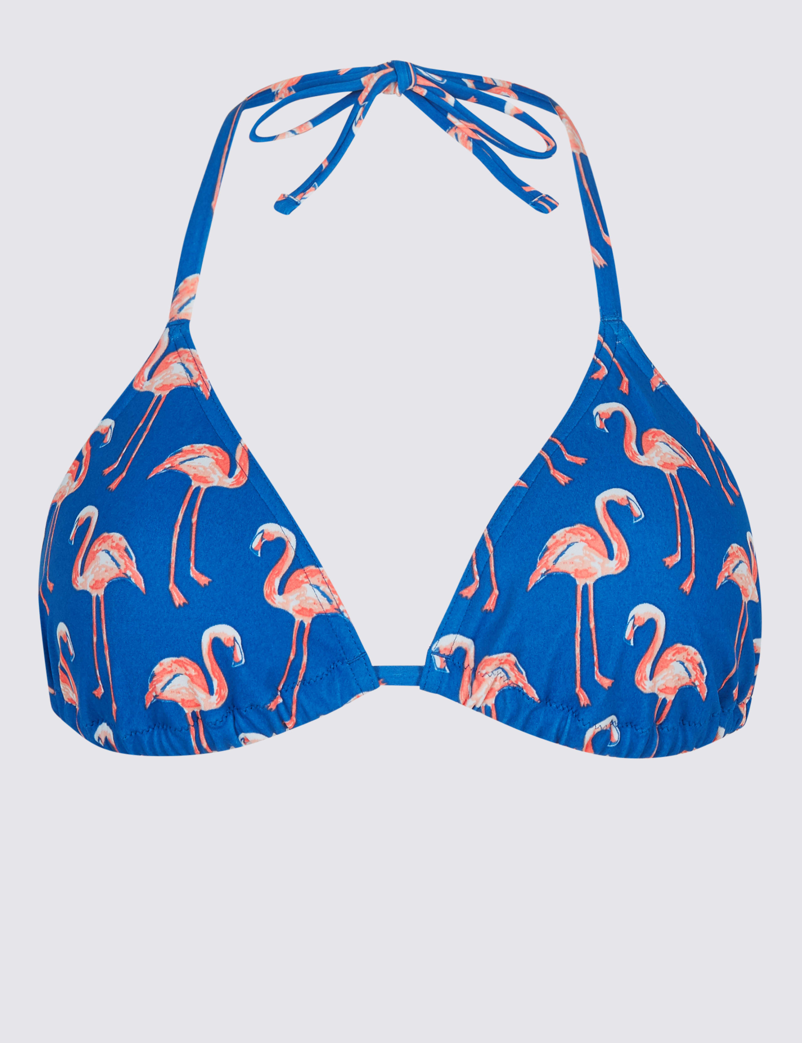 Flamingo Print Triangle Bikini Top 2 of 5