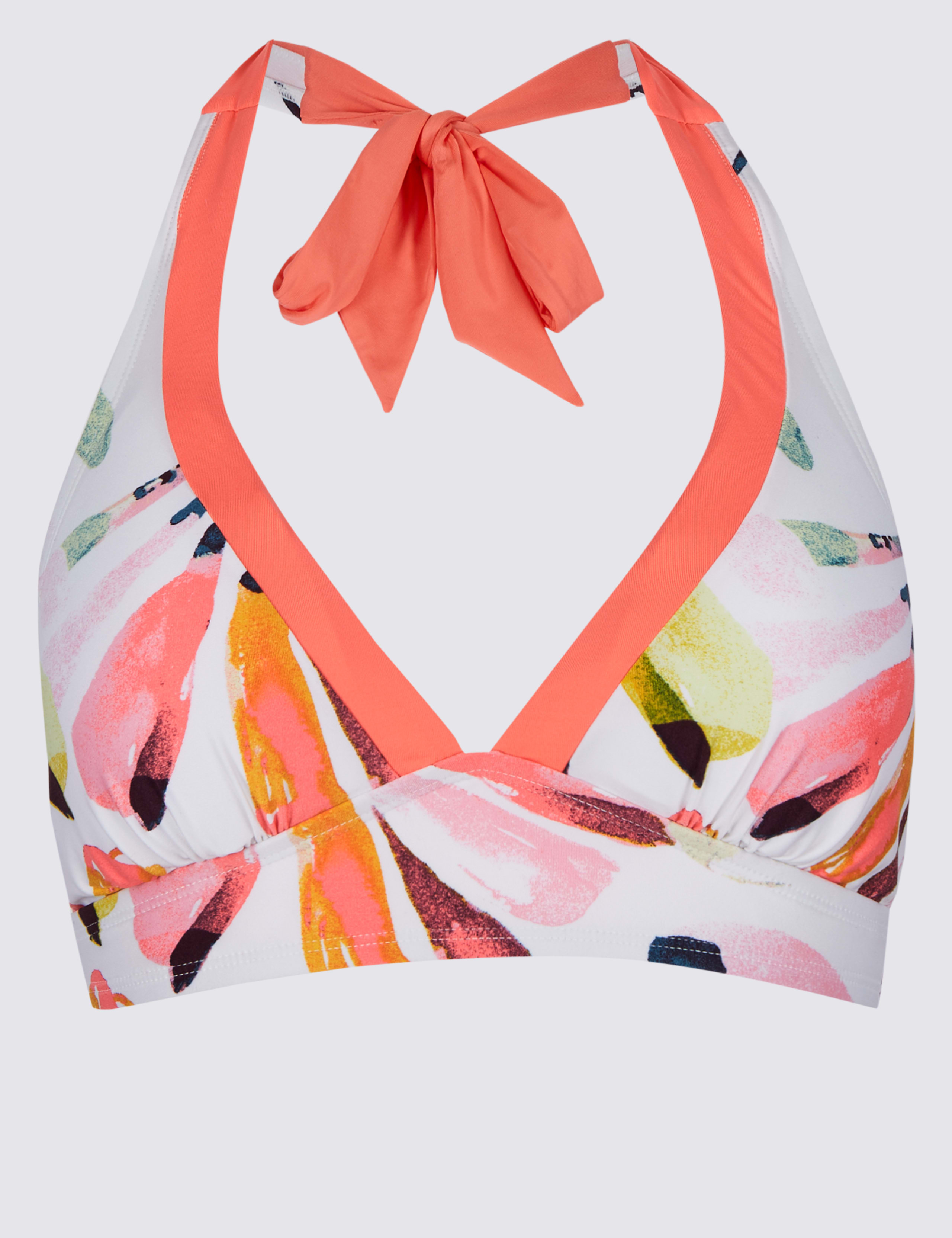 Printed Non-Wired Triangle Bikini Top 2 of 4