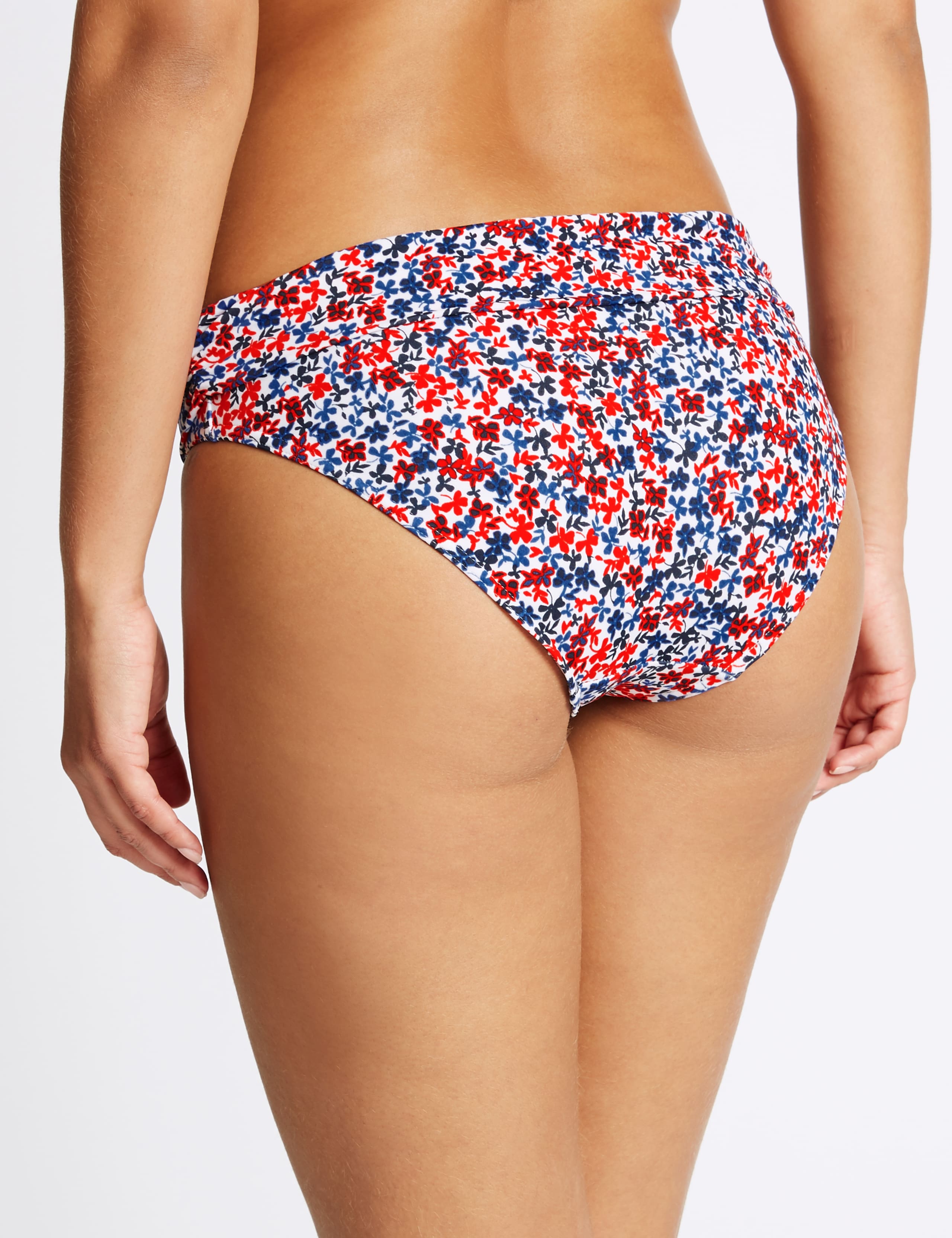 Ditsy Floral Print Roll Top Hipster Bottoms 3 of 4