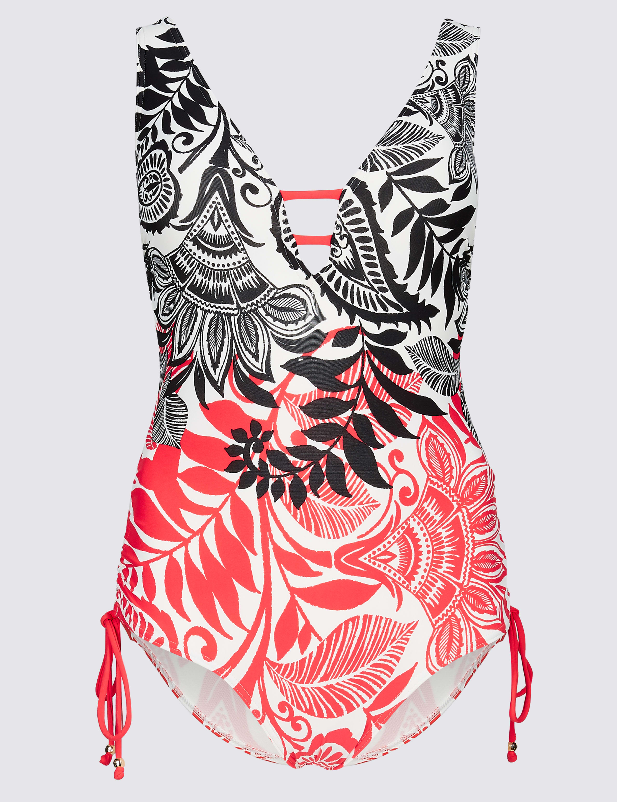 Secret Slimming™ Paisley Print Plunge Swimsuit 2 of 5