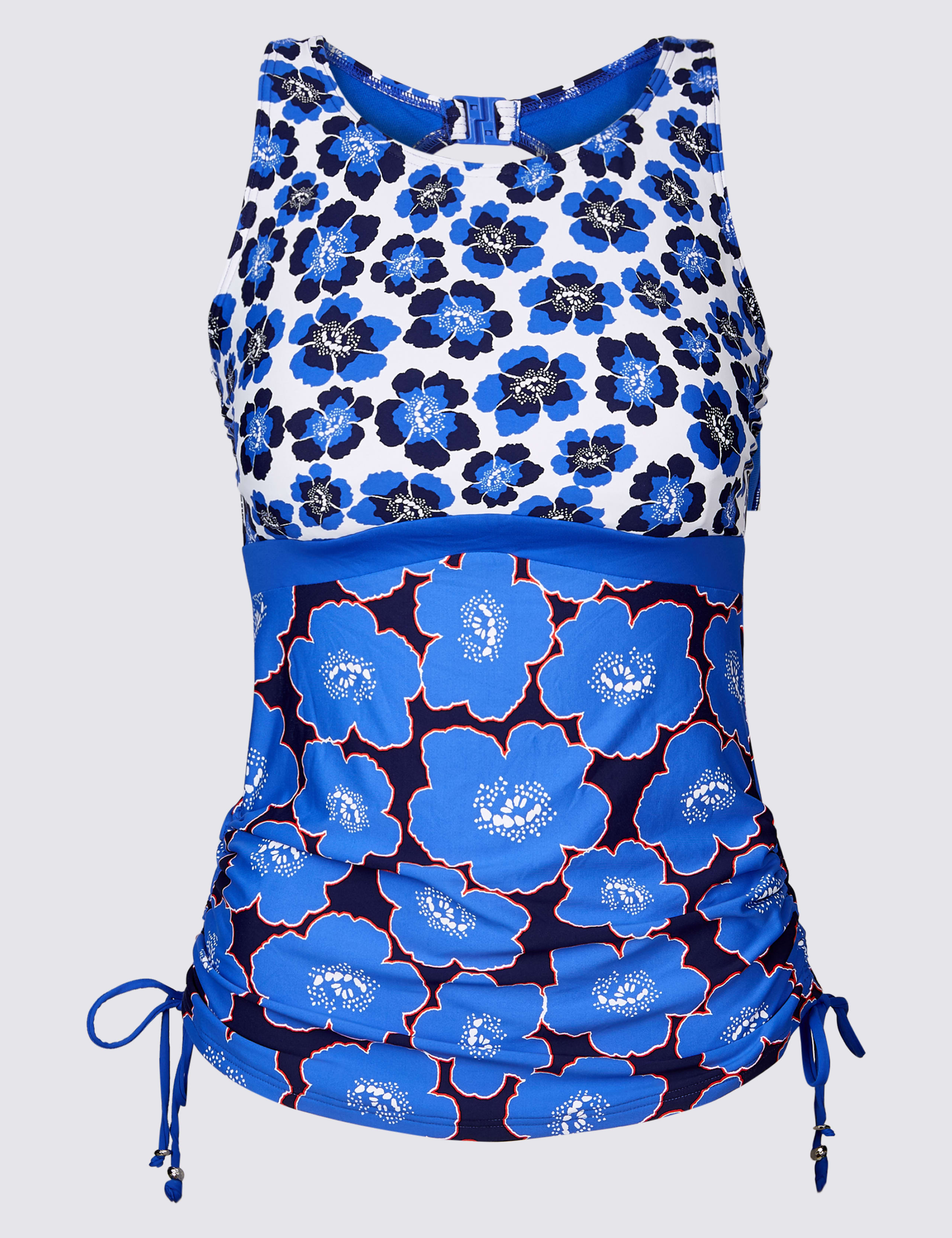 Post Surgery Floral Print Tankini Top 2 of 4