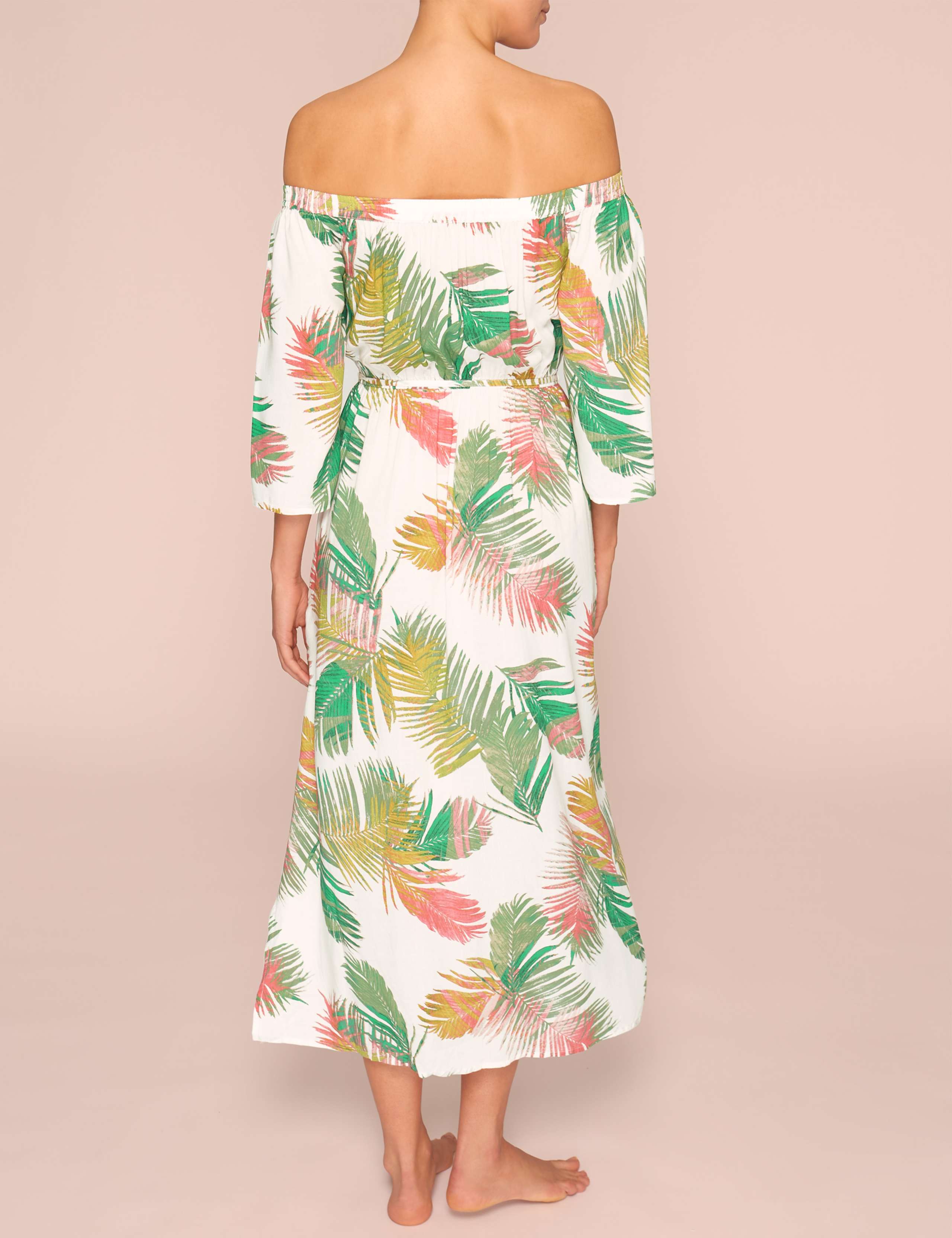 Pure Modal Palm Print Beach Dress 3 of 5