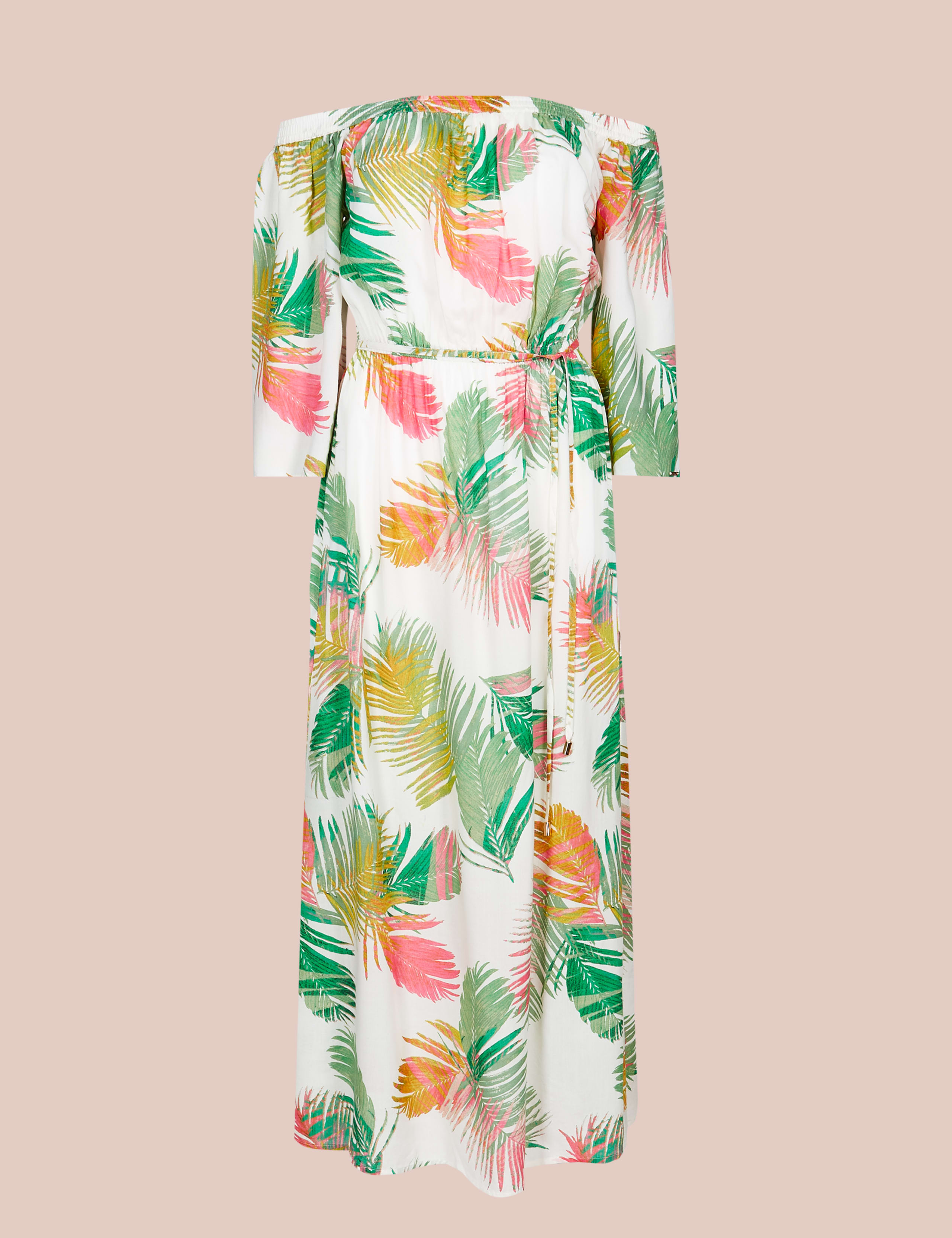 Pure Modal Palm Print Beach Dress 2 of 5