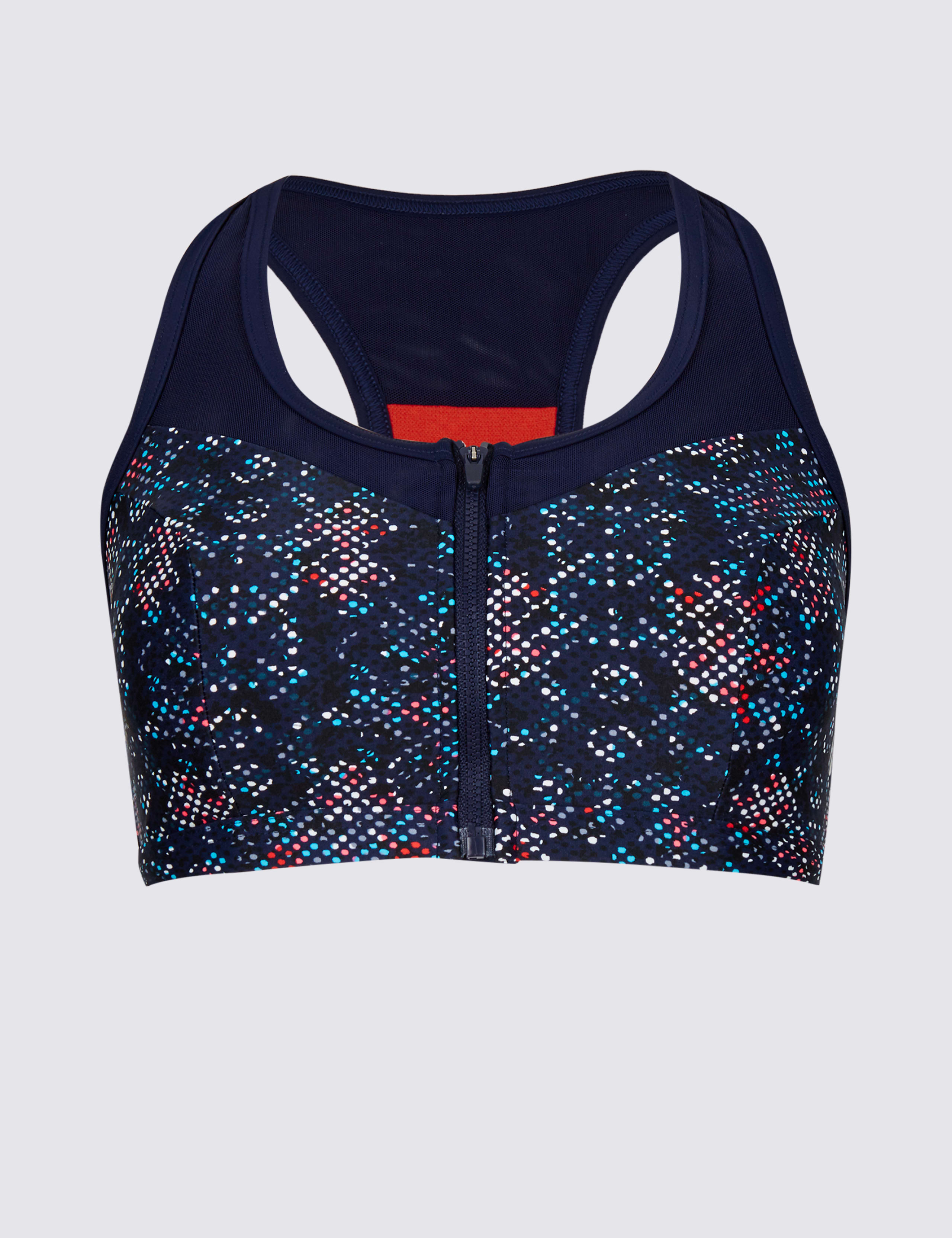 Printed Zip Front Bikini Top 2 of 4