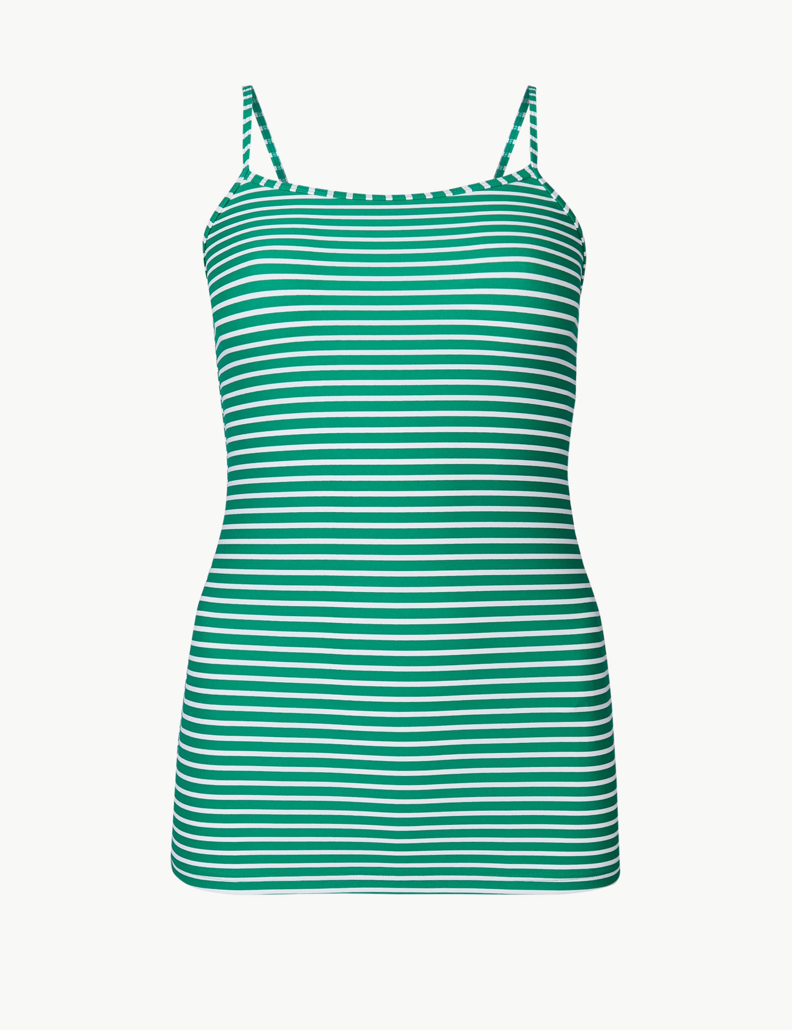 Striped Scoop Neck Tankini Top 2 of 4