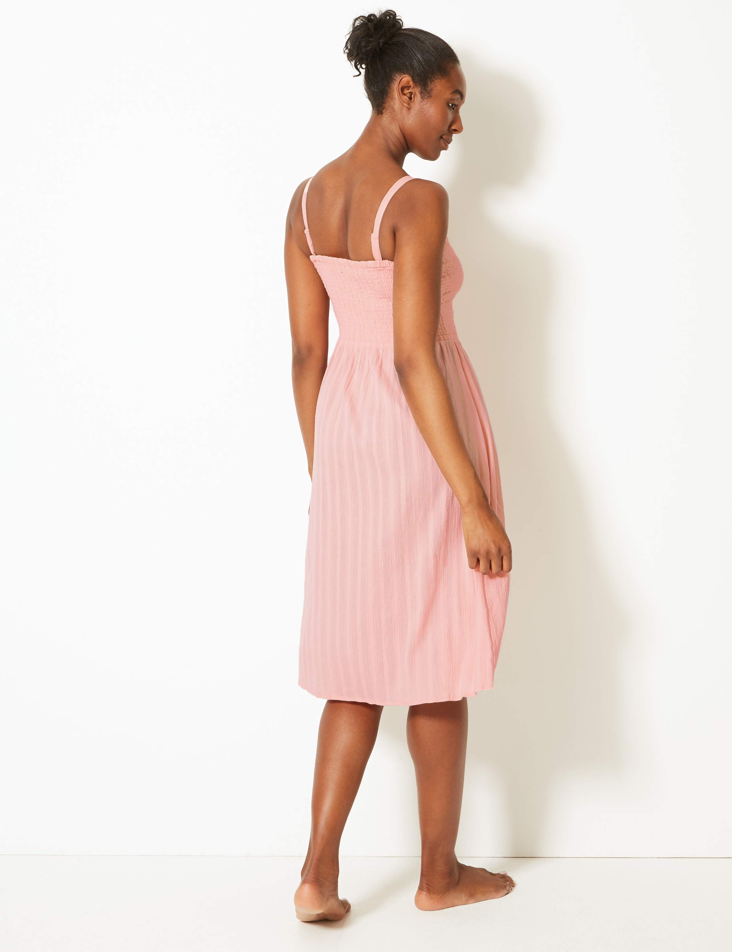 Shirred Slip Beach Dress 3 of 5