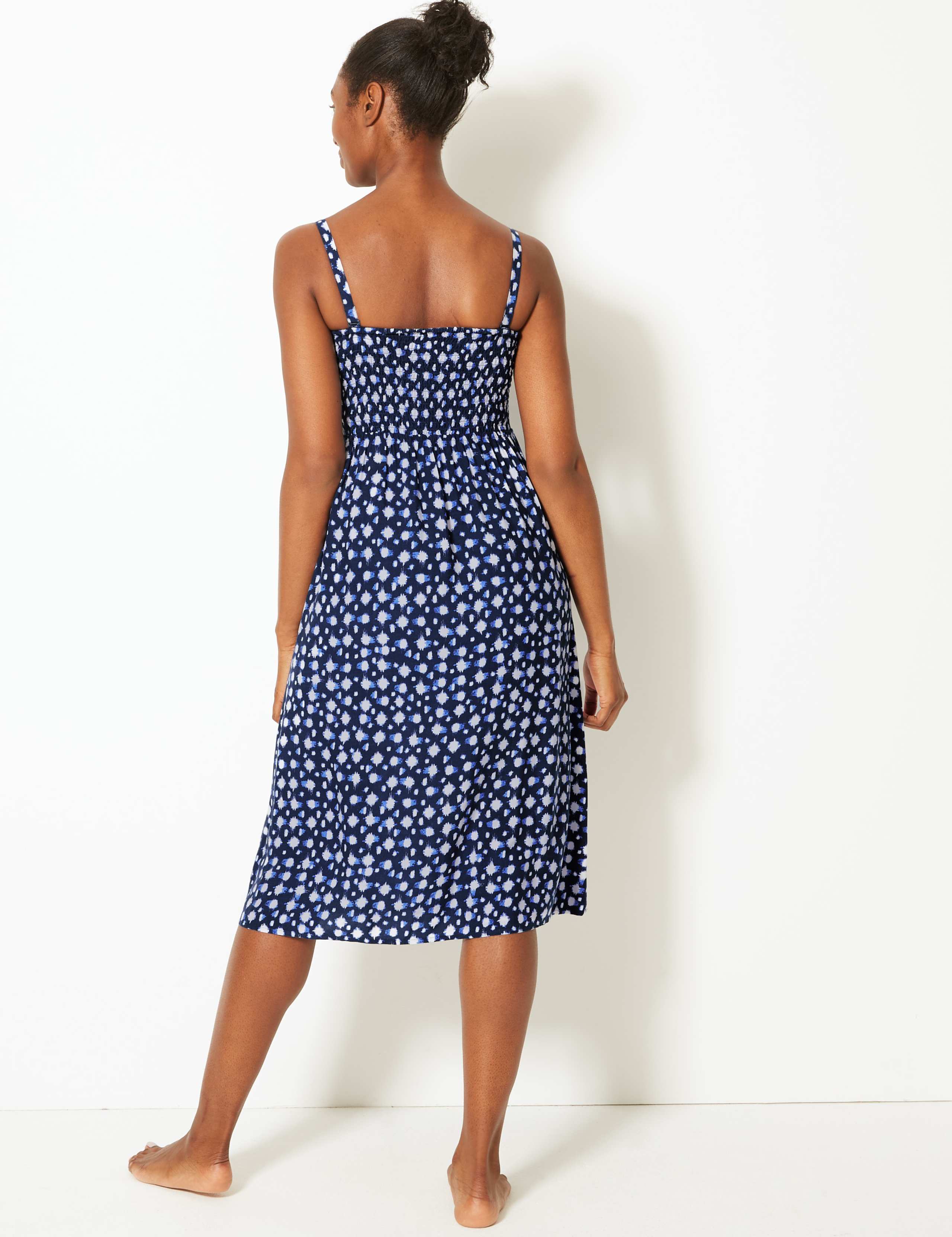 Shirred Beach Slip Dress 3 of 5