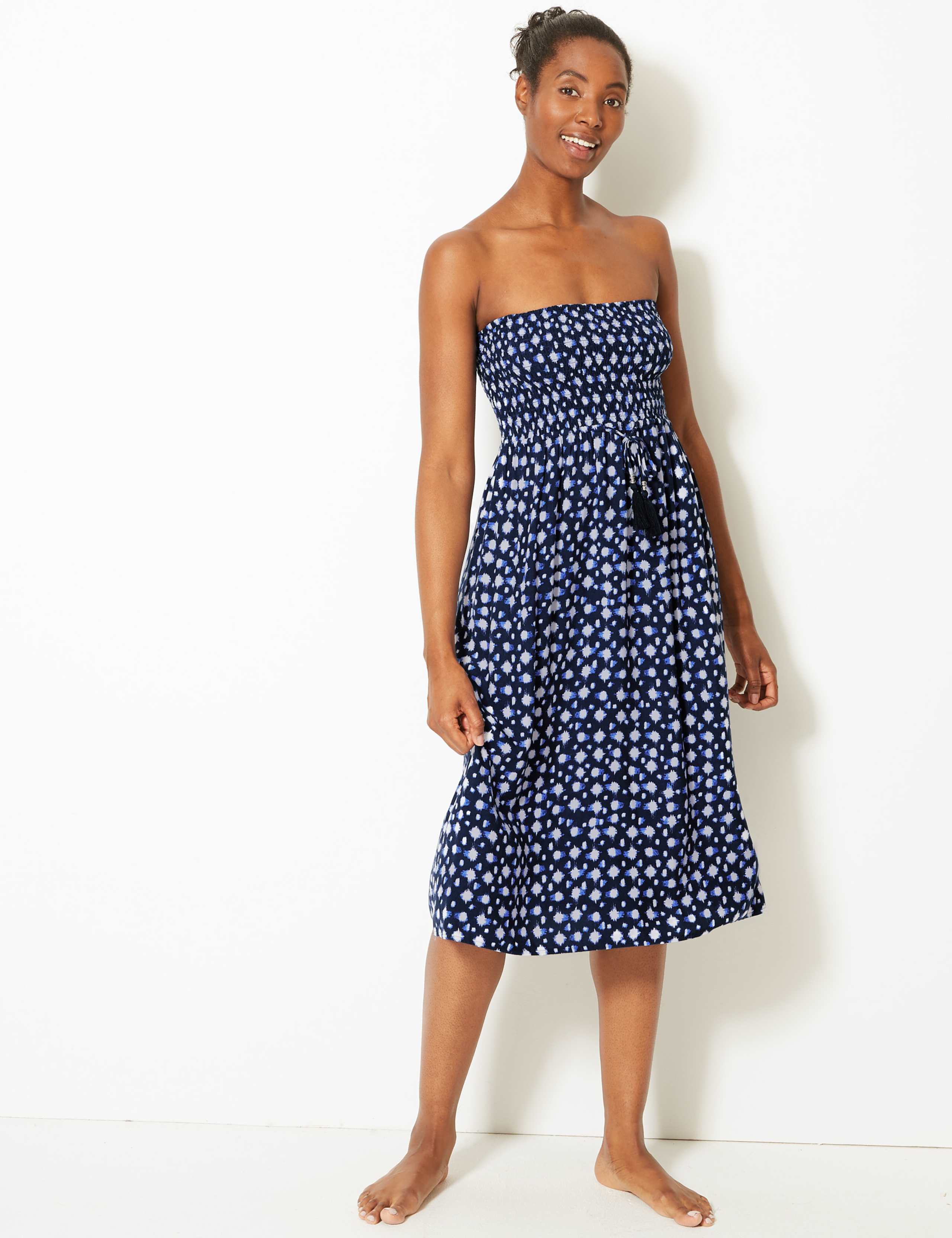 Shirred Beach Slip Dress 4 of 5