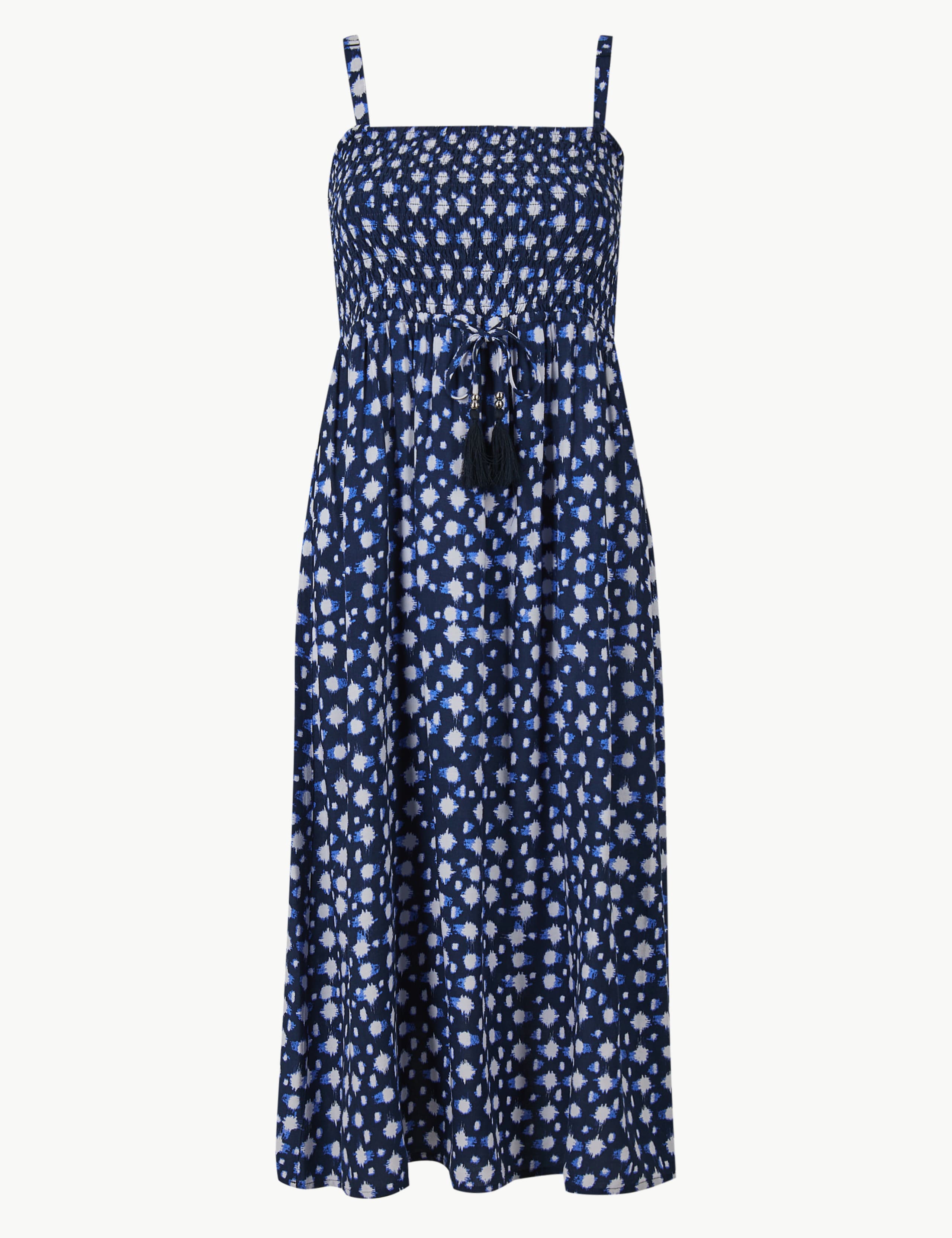 Shirred Beach Slip Dress 2 of 5