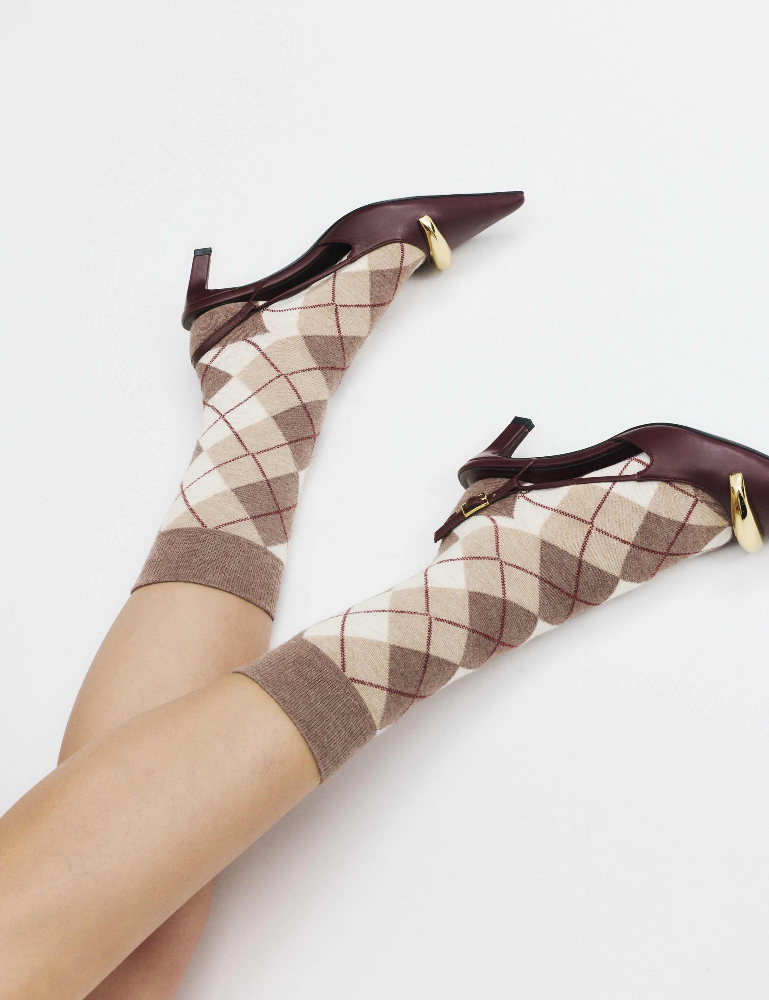 2pk Argyle Crew Socks 5 of 5