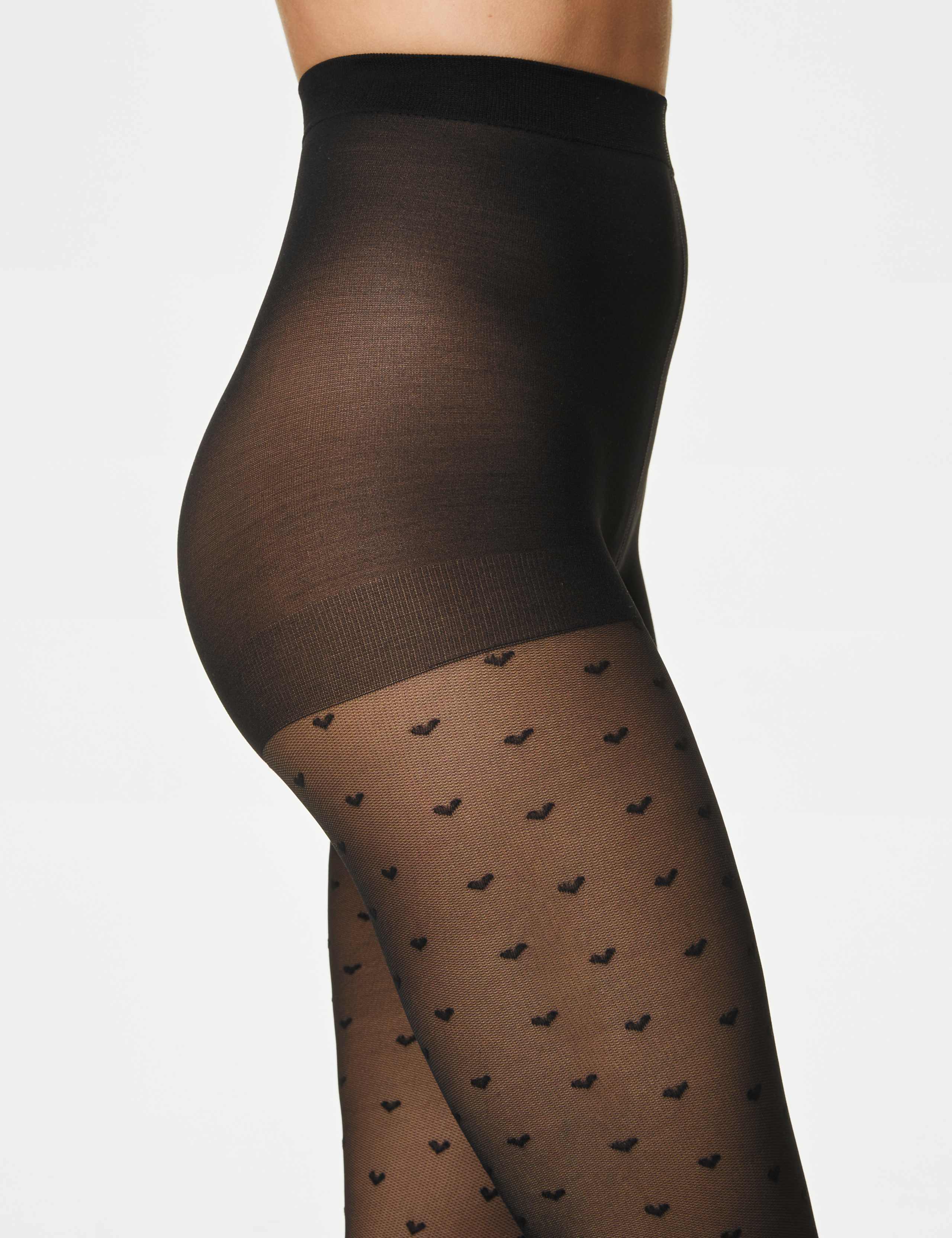 2pk Patterned Sheer Tights 3 of 7