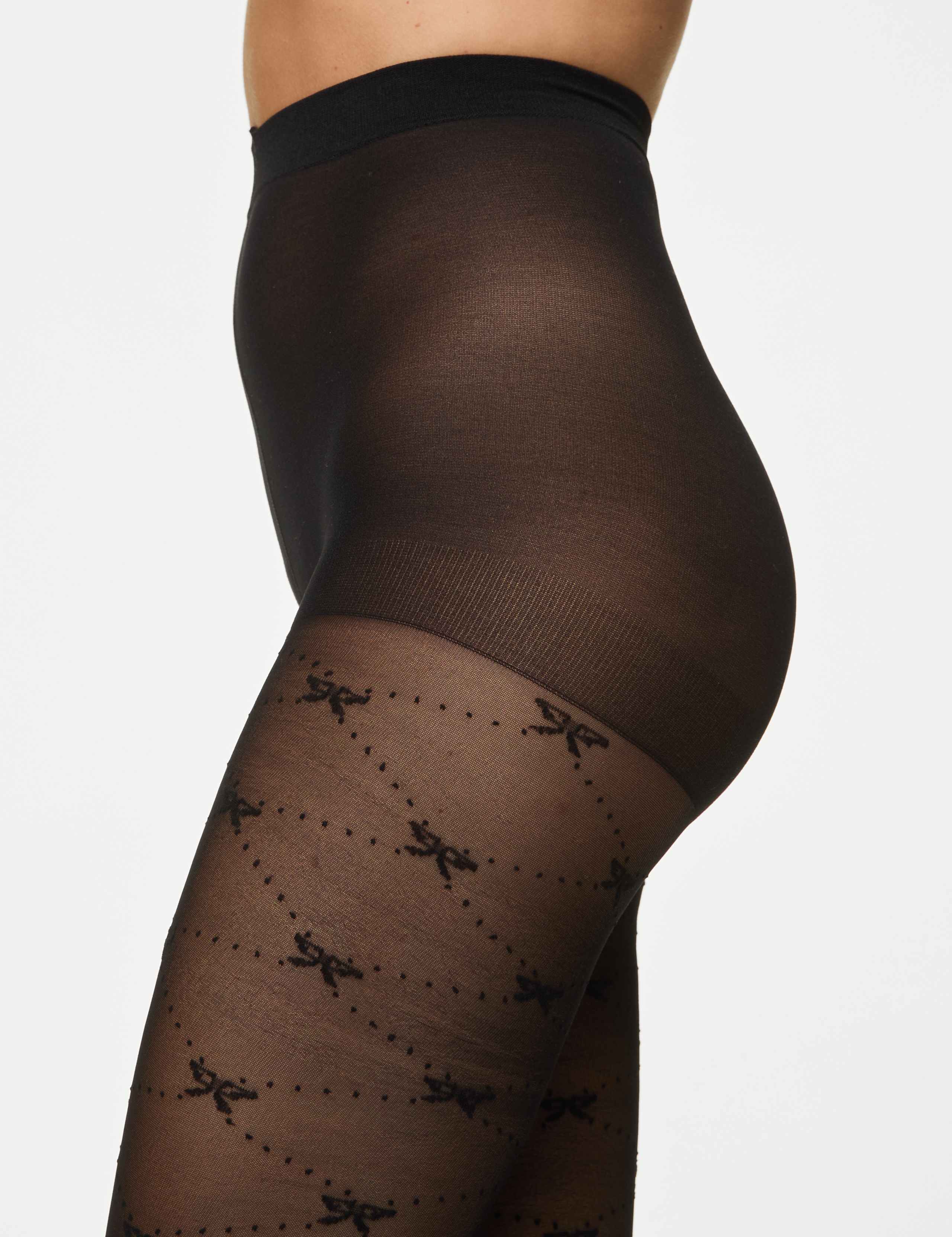 2pk Patterned Sheer Tights 5 of 7