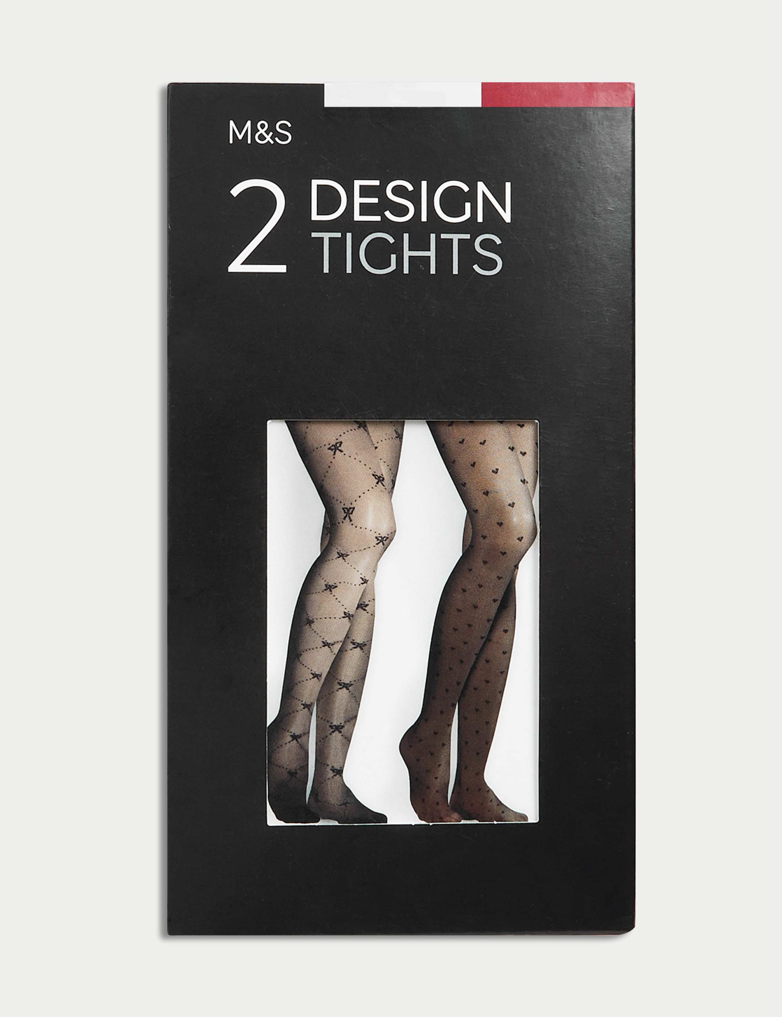 2pk Patterned Sheer Tights 6 of 7