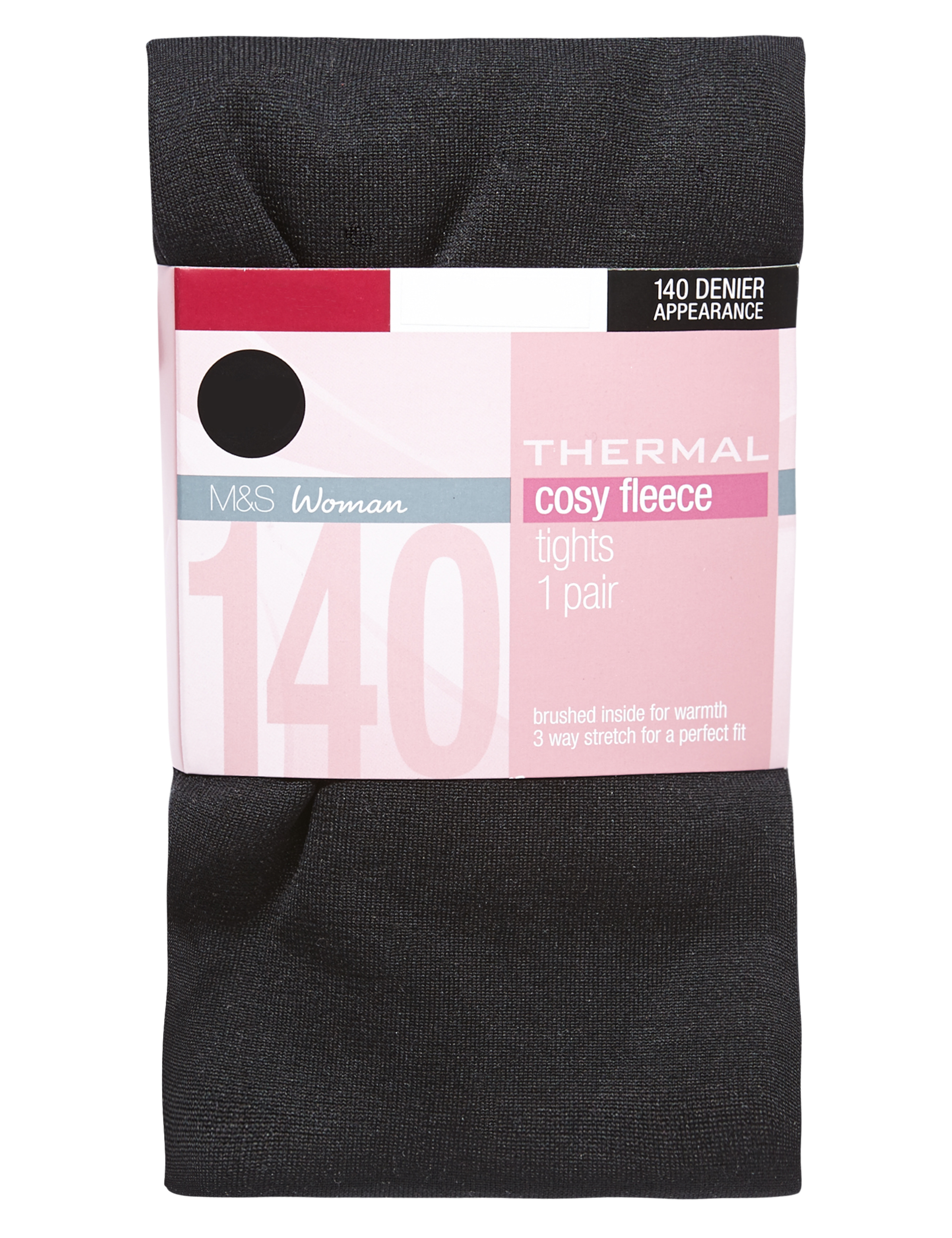 140 Denier Thermal Fleece Opaque Tights 2 of 3
