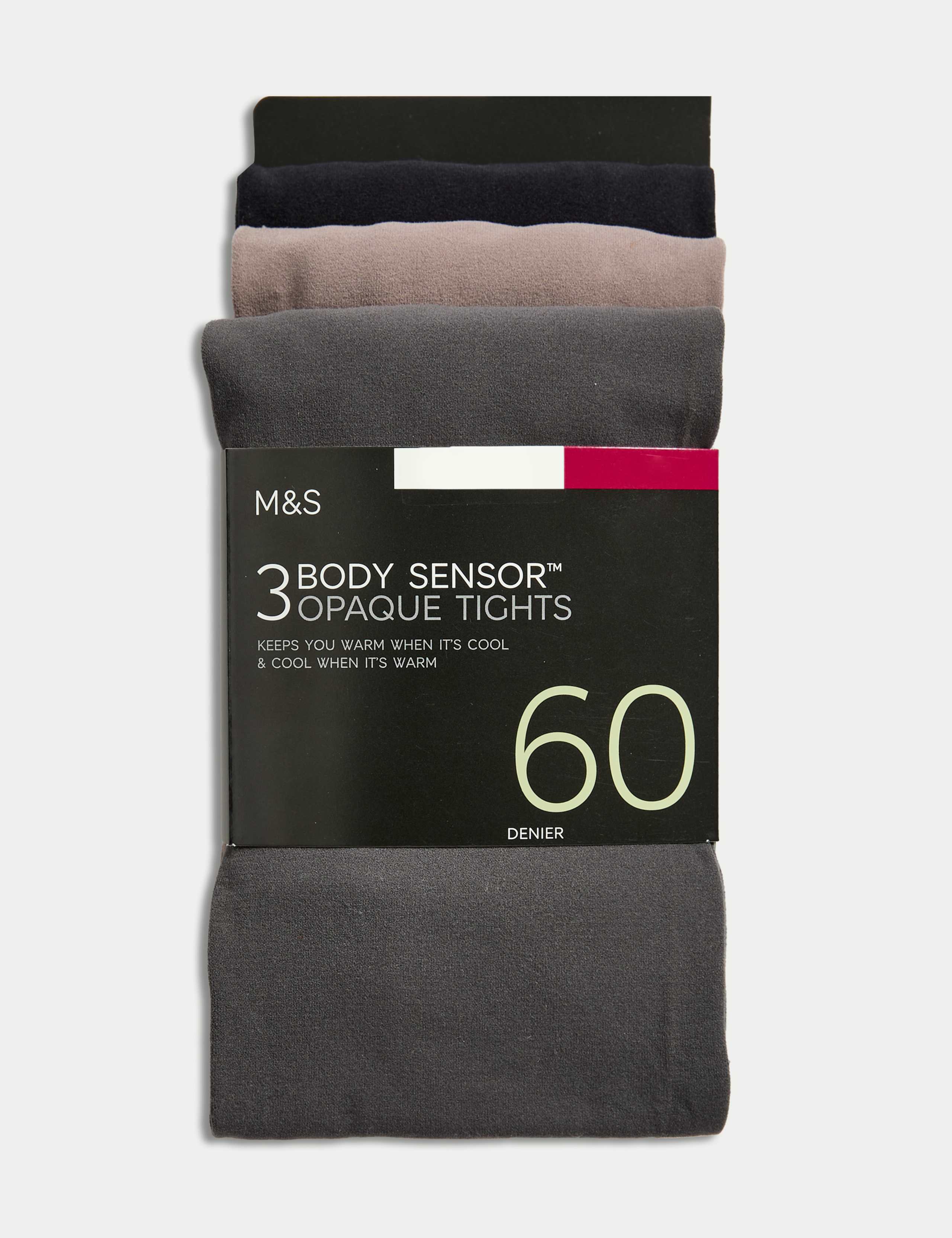 3pk 60 Denier Body Sensor™ Tights 2 of 4