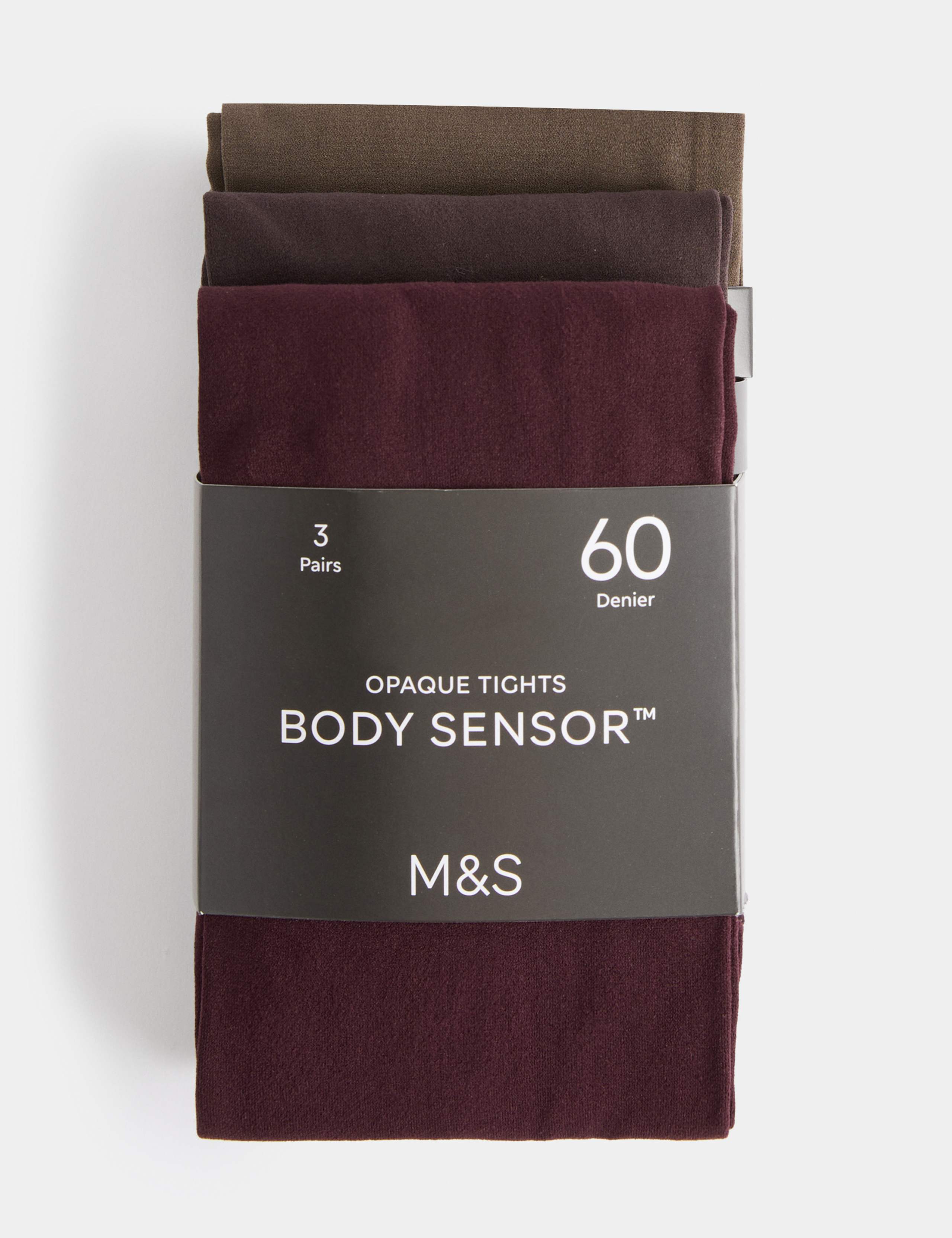 3 Pack 60 Denier Body Sensor™ Opaque Tights 2 of 4