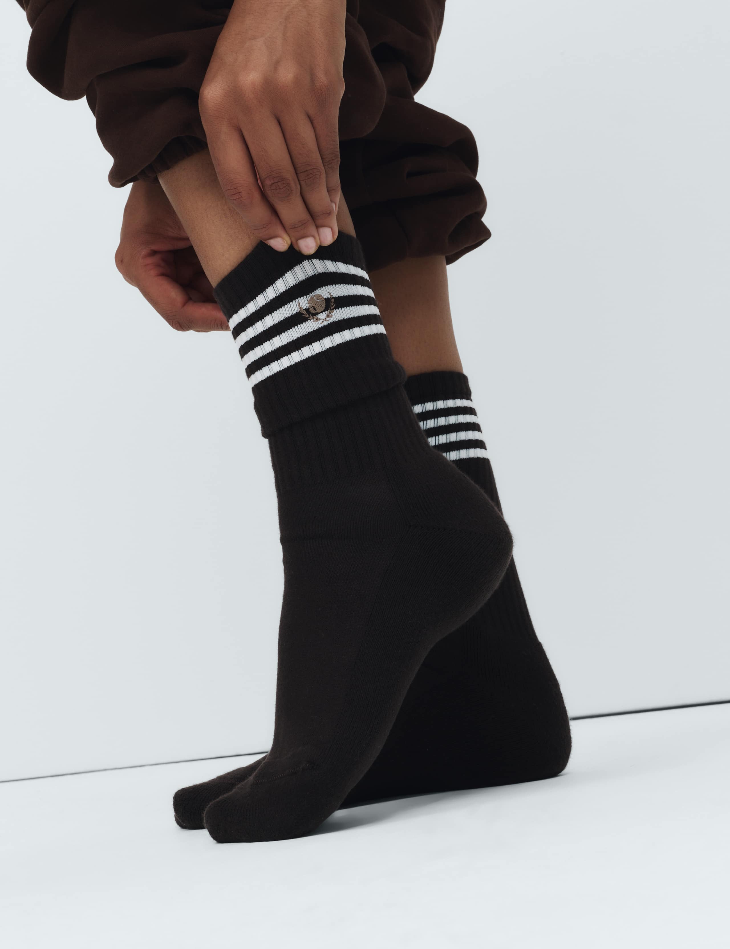 2pk Cotton Rich Striped Crew Socks 5 of 5