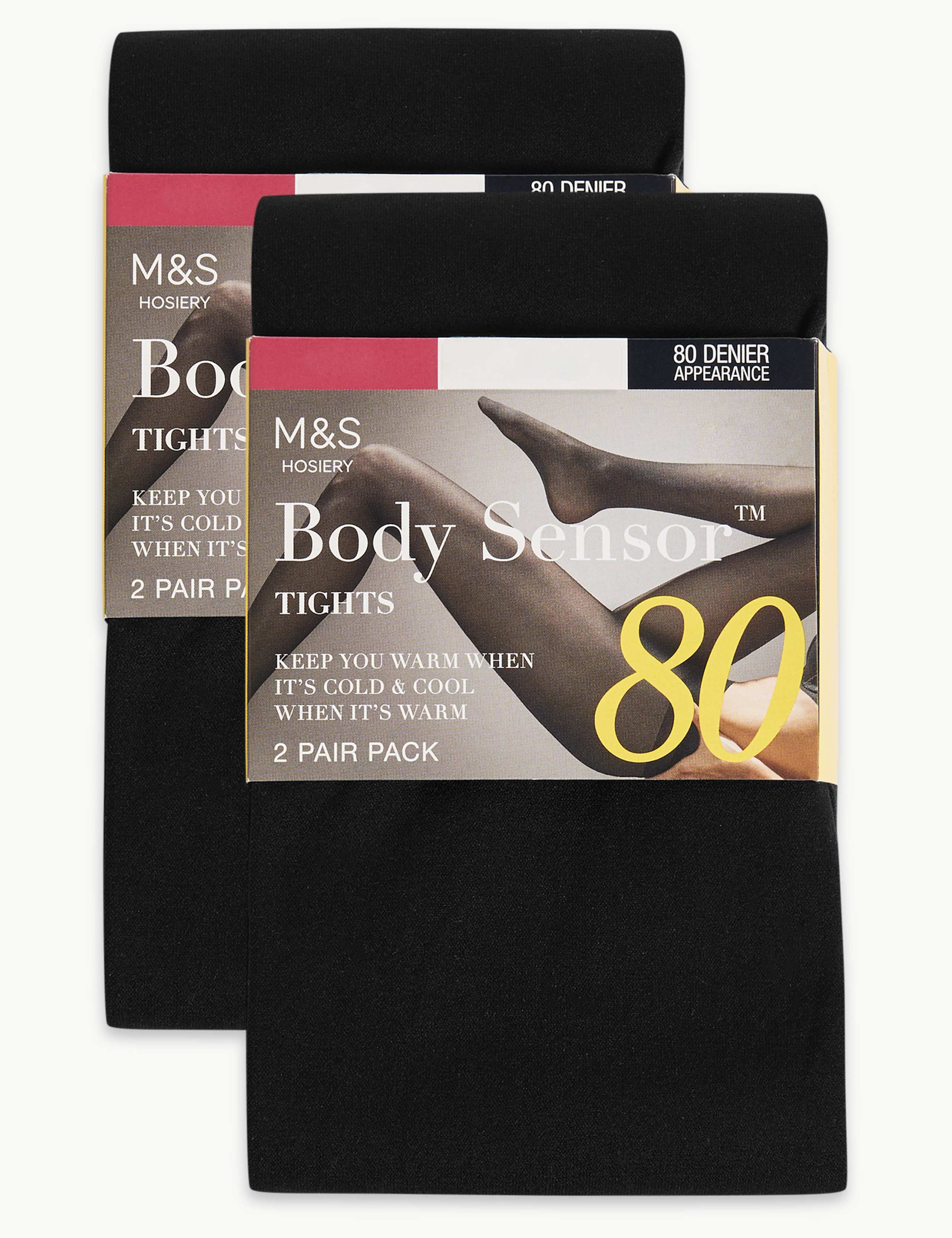 4pk 80 Denier Body Sensor™ Opaque Tights 1 of 2