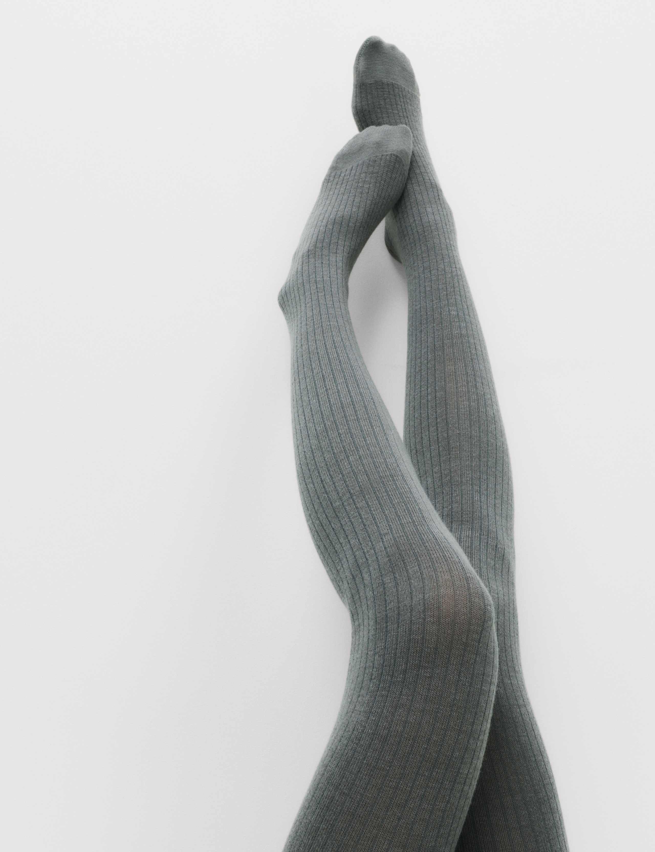 2pk 100 Denier Supersoft Ribbed Tights 3 of 4