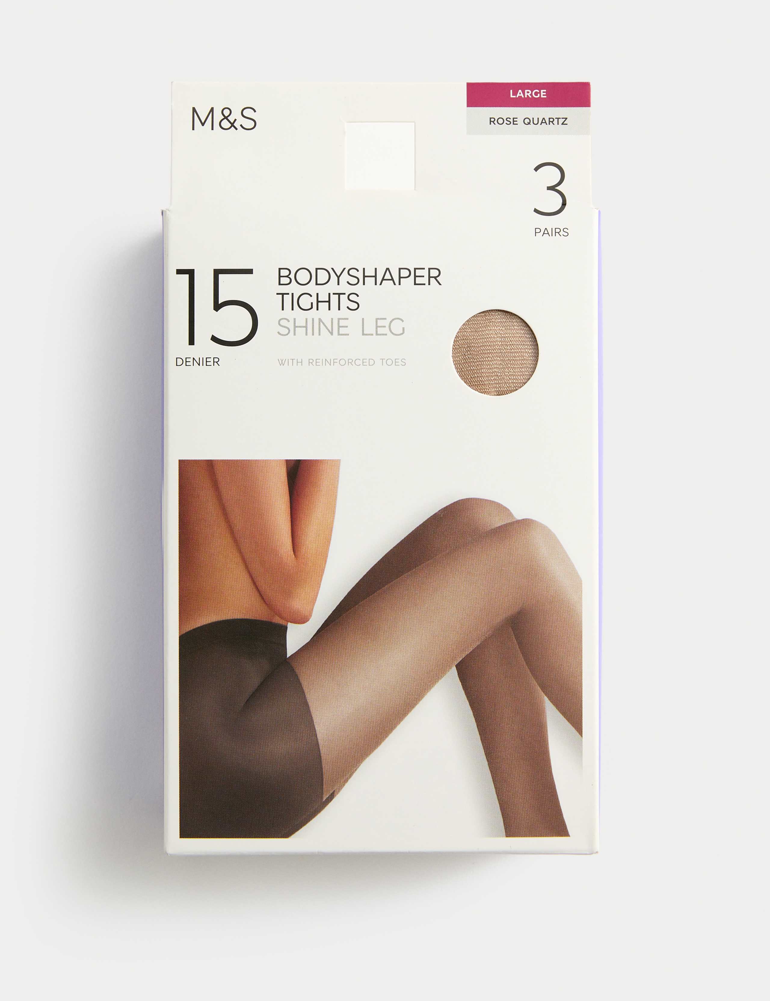 5pk 15 Denier Body Shaping Shine Tights 1 of 3