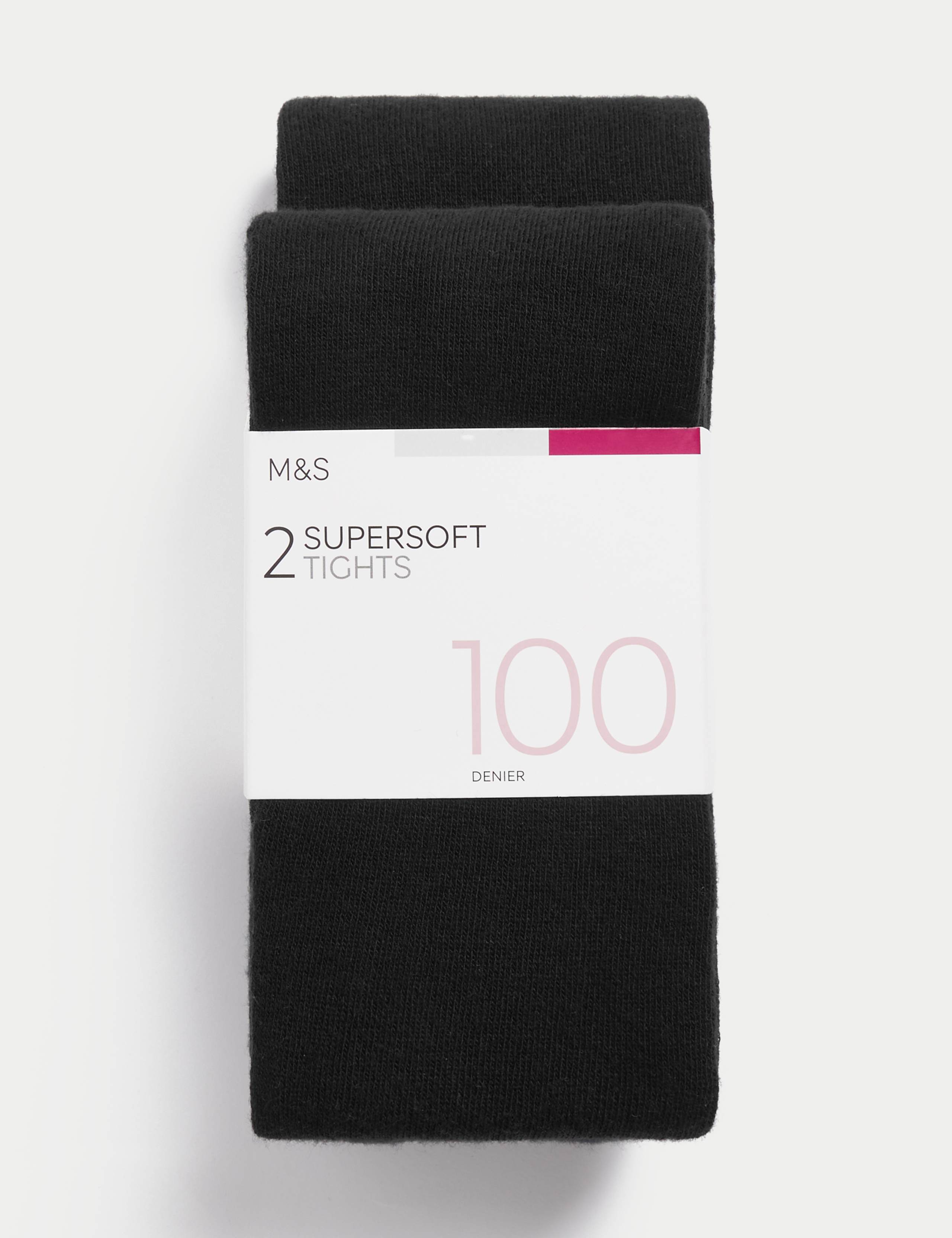 2pk 100 Denier Supersoft Opaque Tights 2 of 4