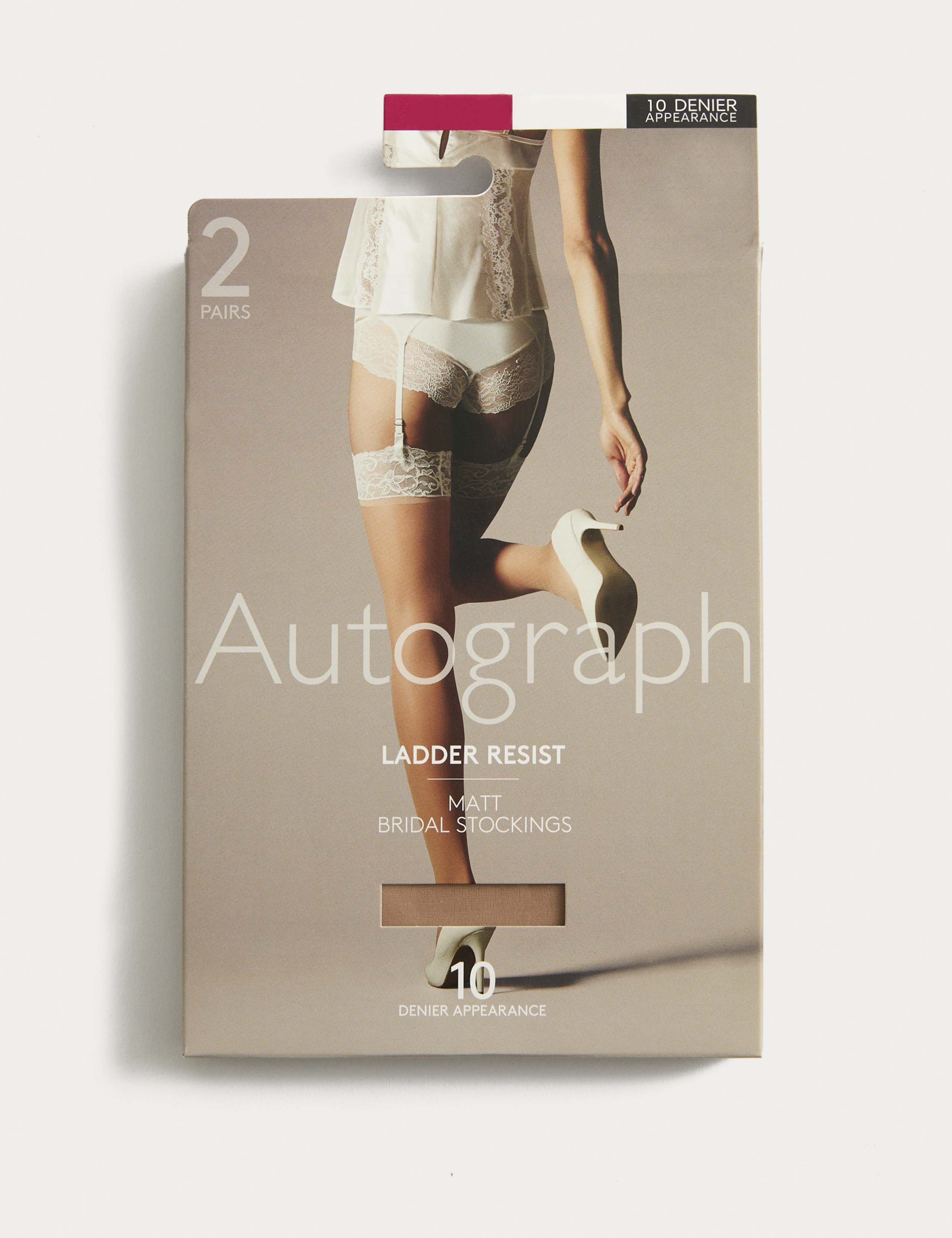 2pk 10 Denier Ladder Resist Matt Stockings 2 of 5