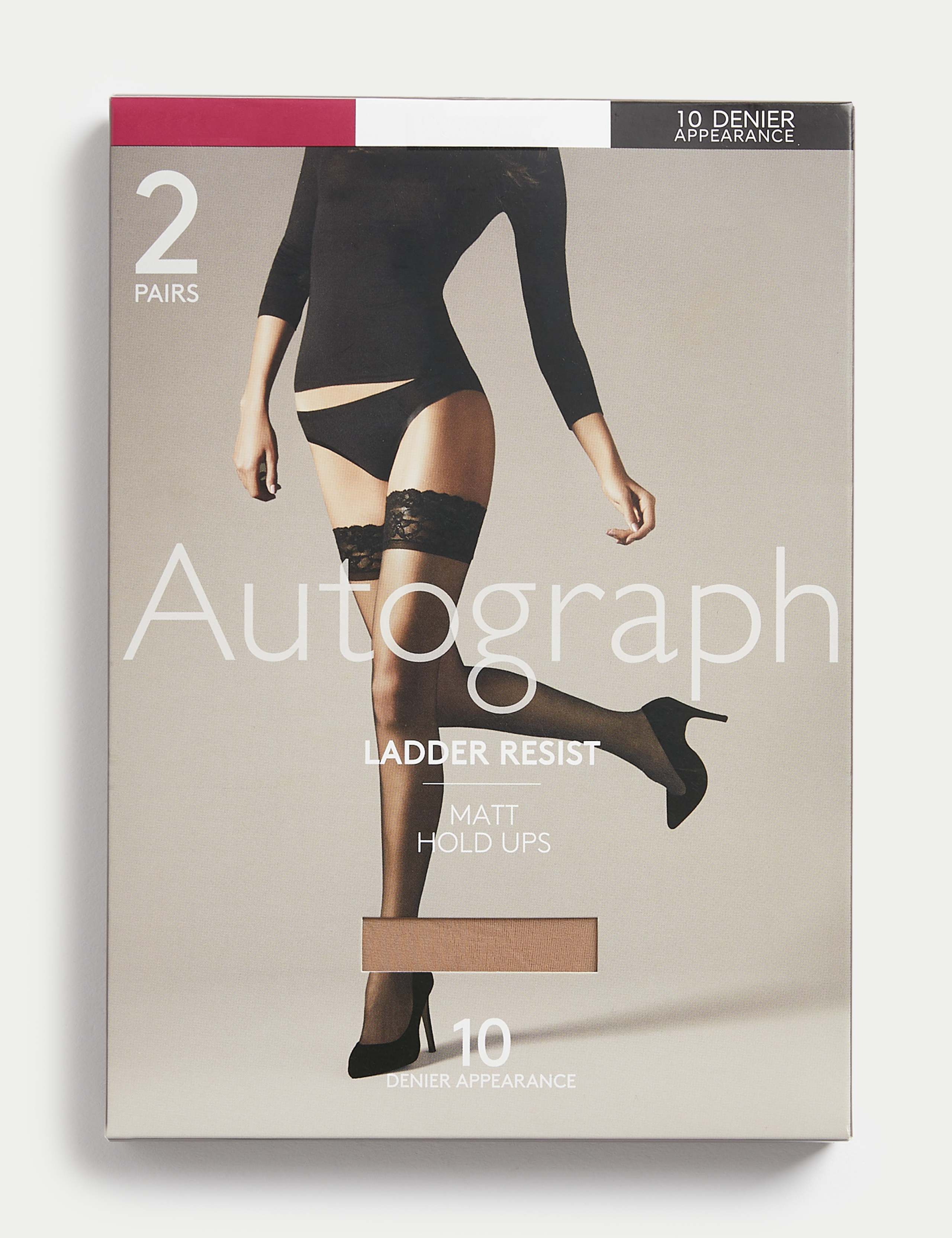 2pk 10 Denier Ladder Resist Matt Hold-Ups 2 of 5