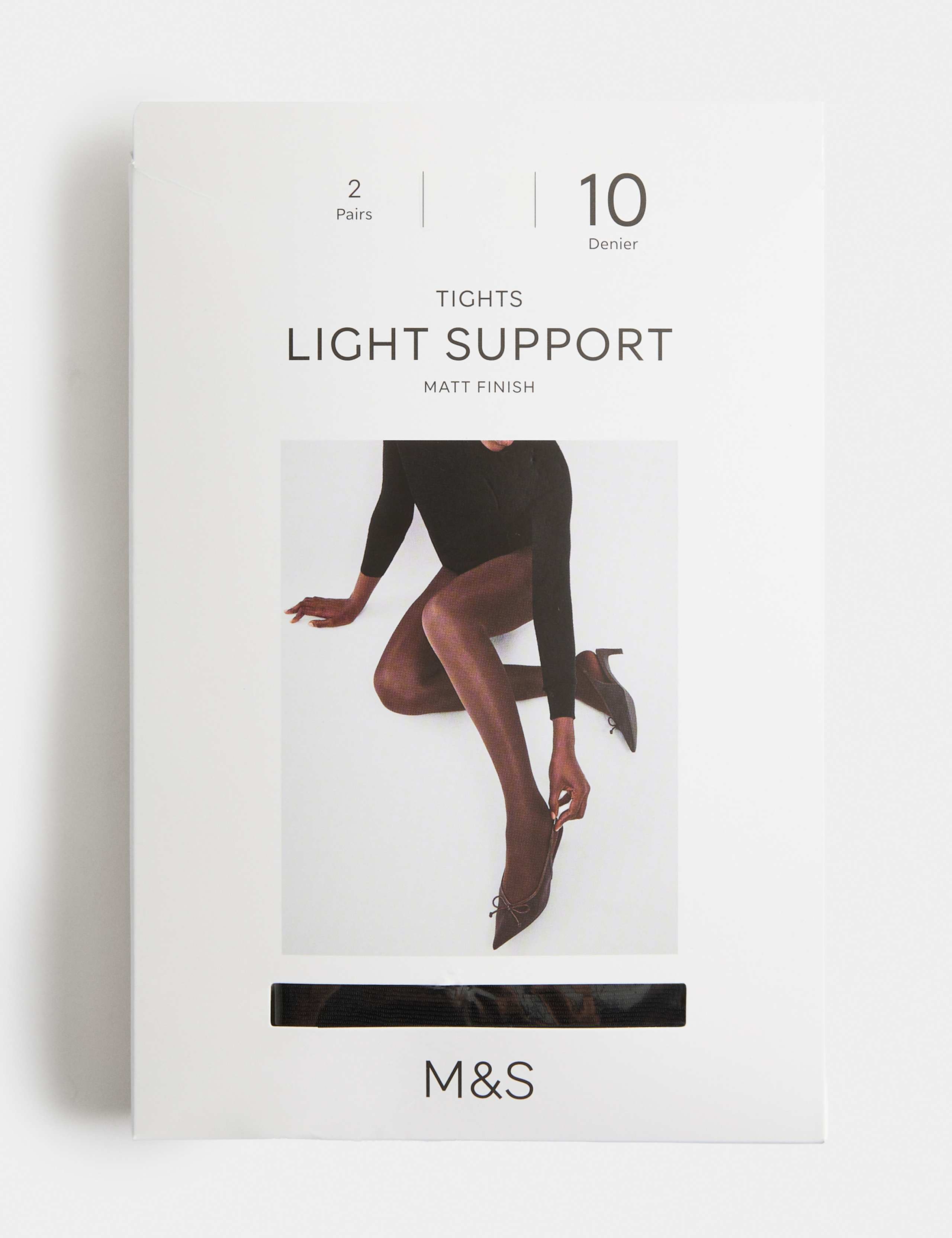 2 Pack 10 Denier Light Support Tights 1 of 1