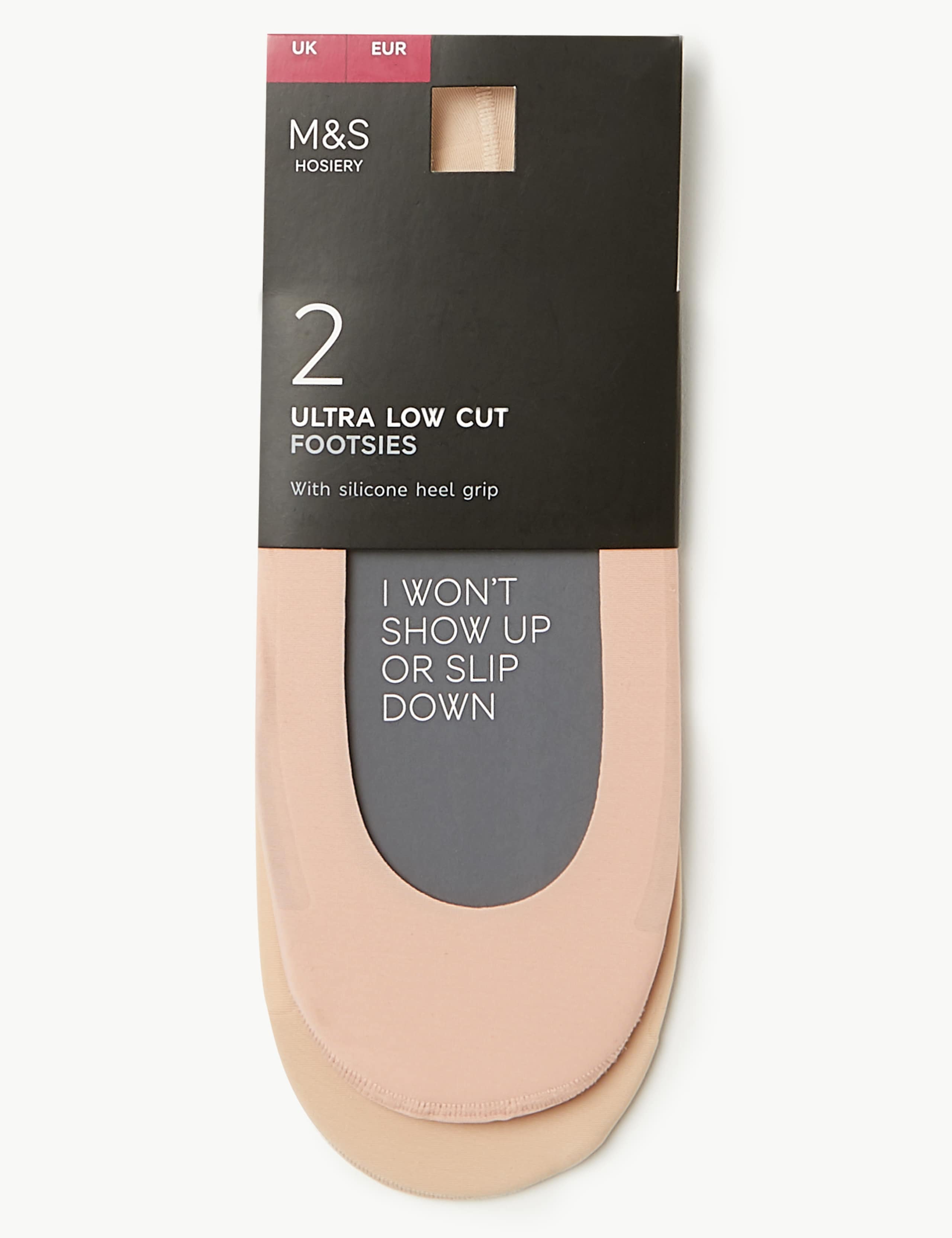 2 Pair Pack Ultra Low Cut Footsies 1 of 2