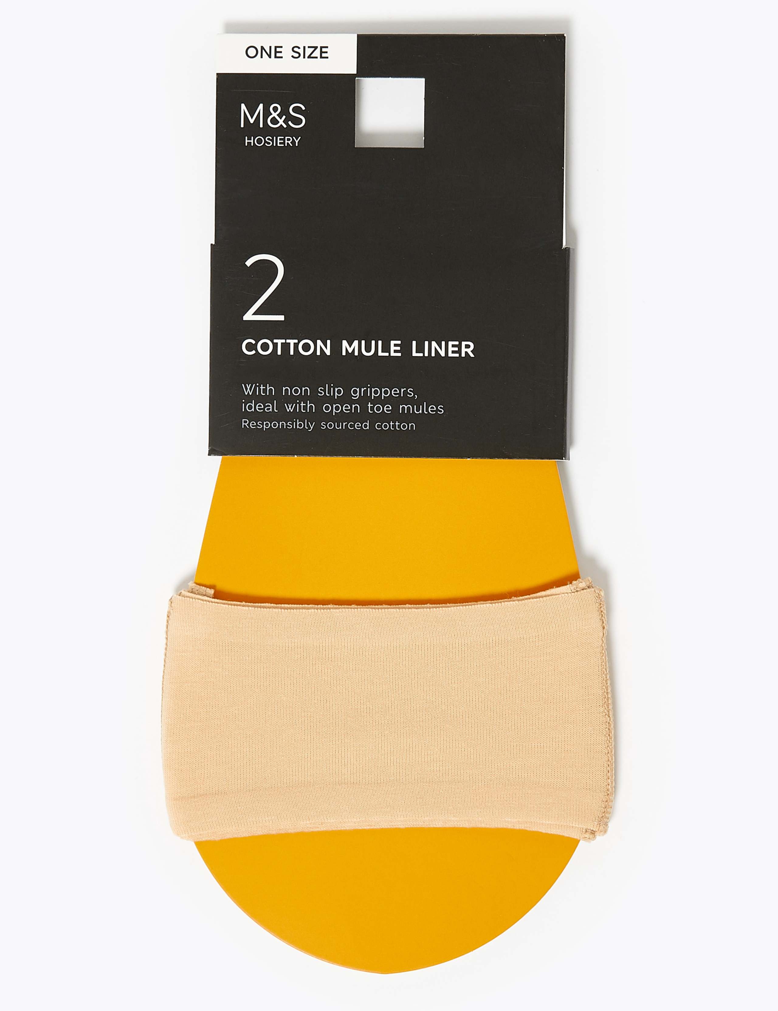 2 Pack Cotton Mule Liner Footsies 1 of 2