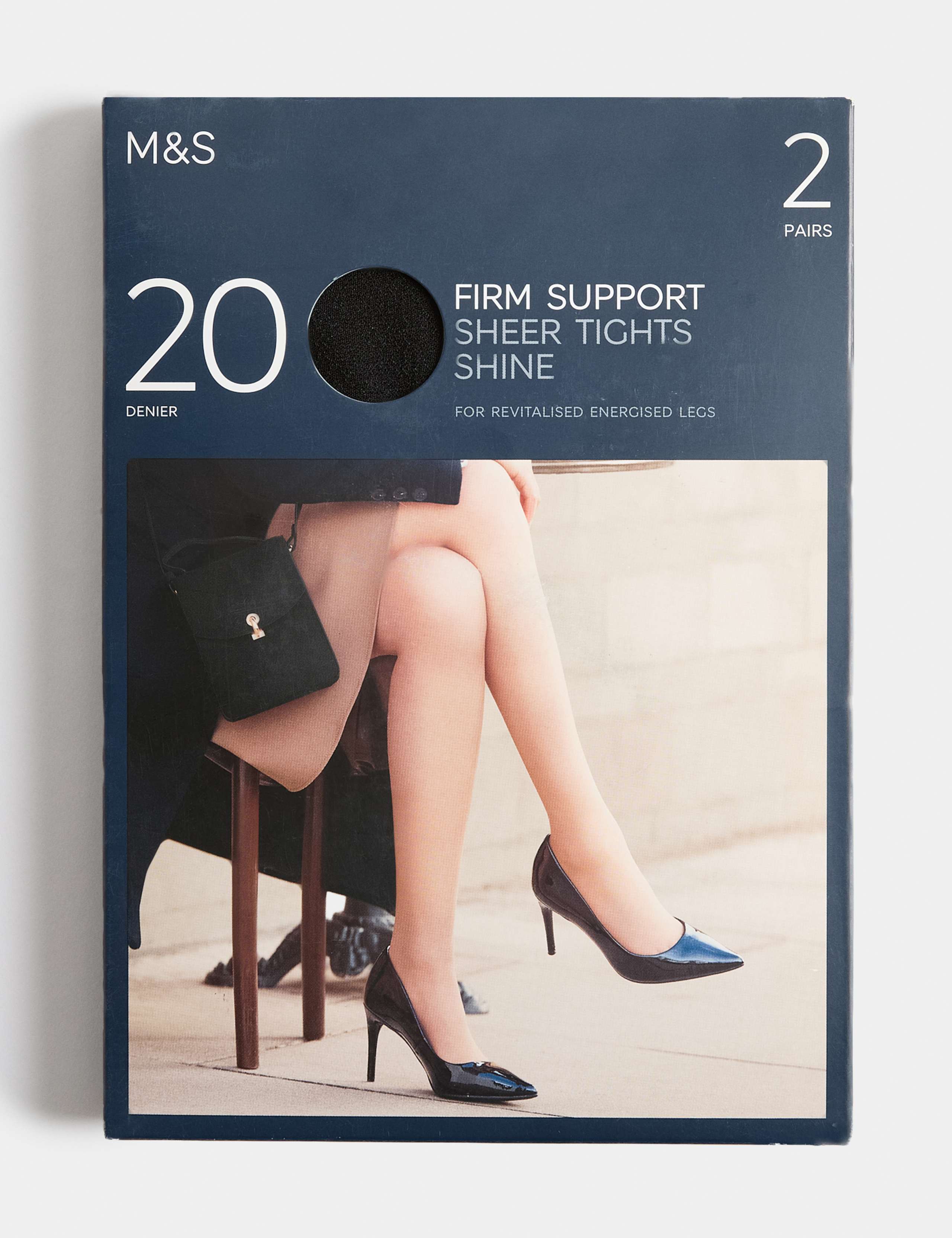 2 pack 20 Denier Firm Support Sheer Tights 1 of 2