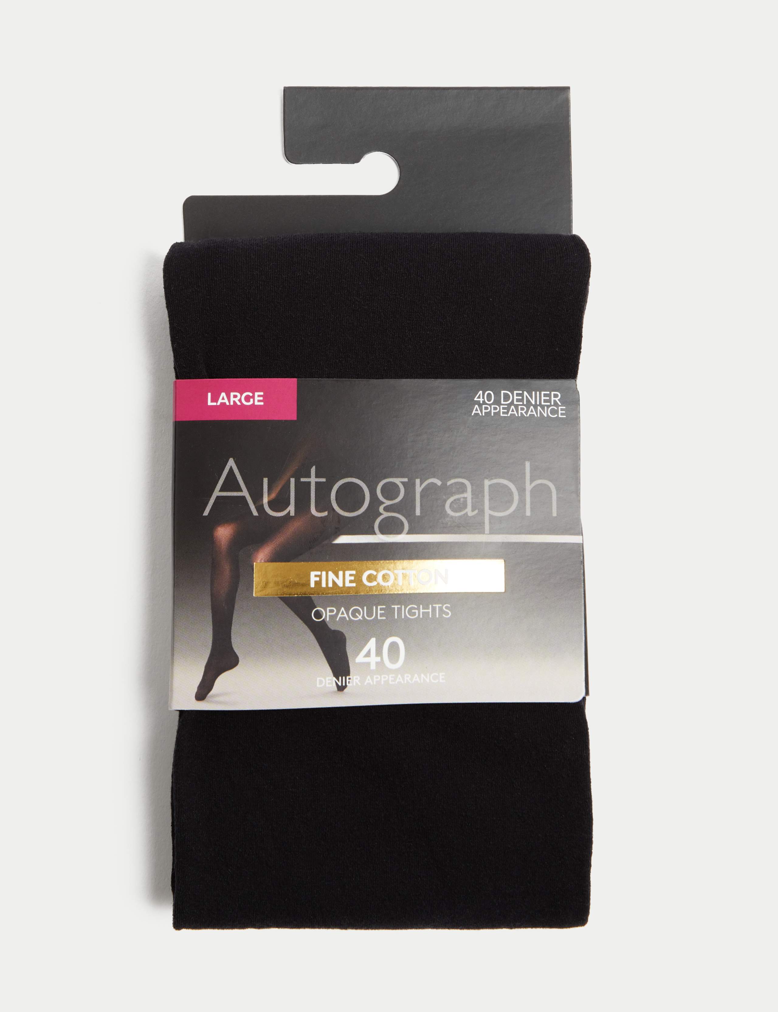 40 Denier Fine Cotton Opaque Tights 2 of 5