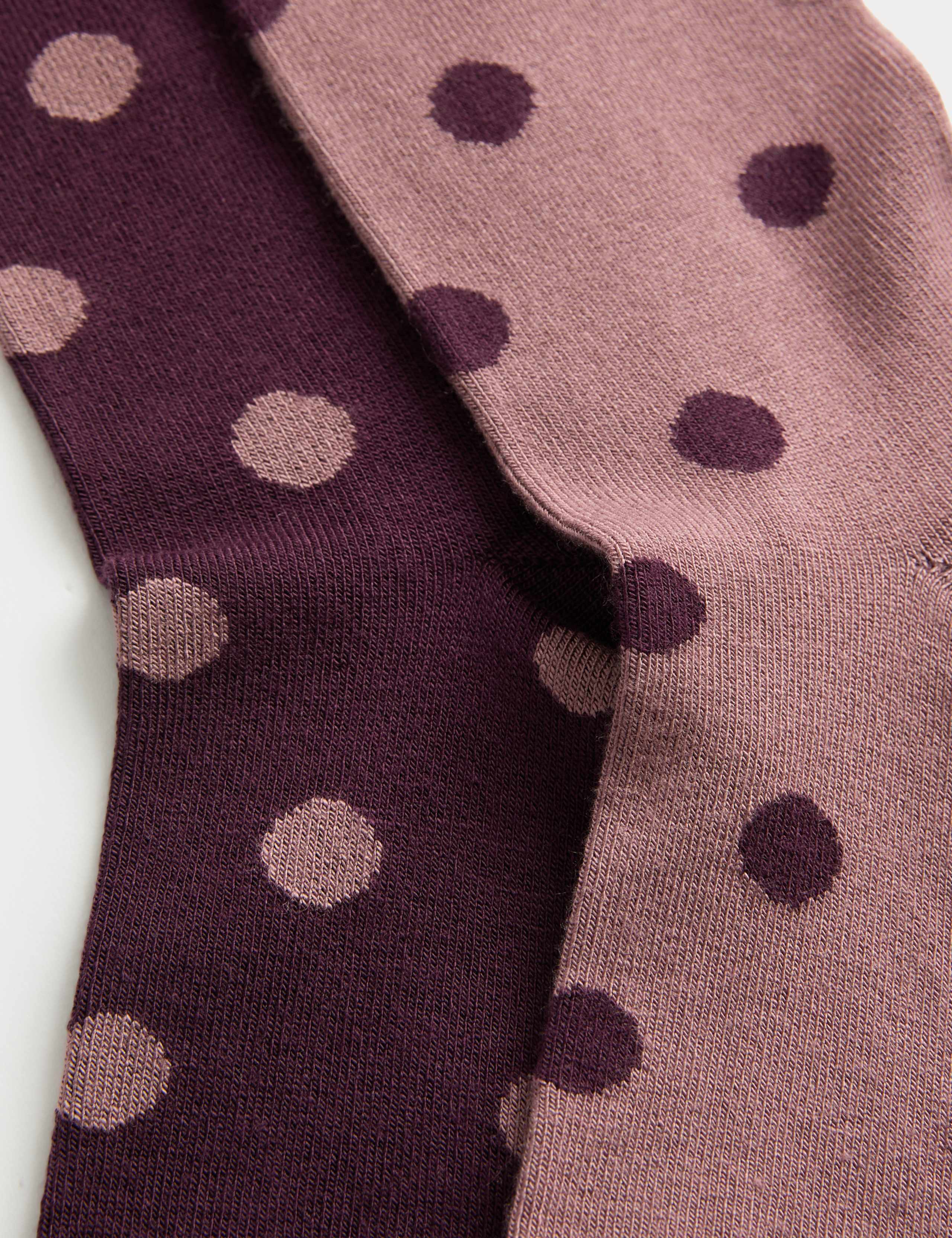 2 Pack Supersoft Spot Print Crew Socks 2 of 2