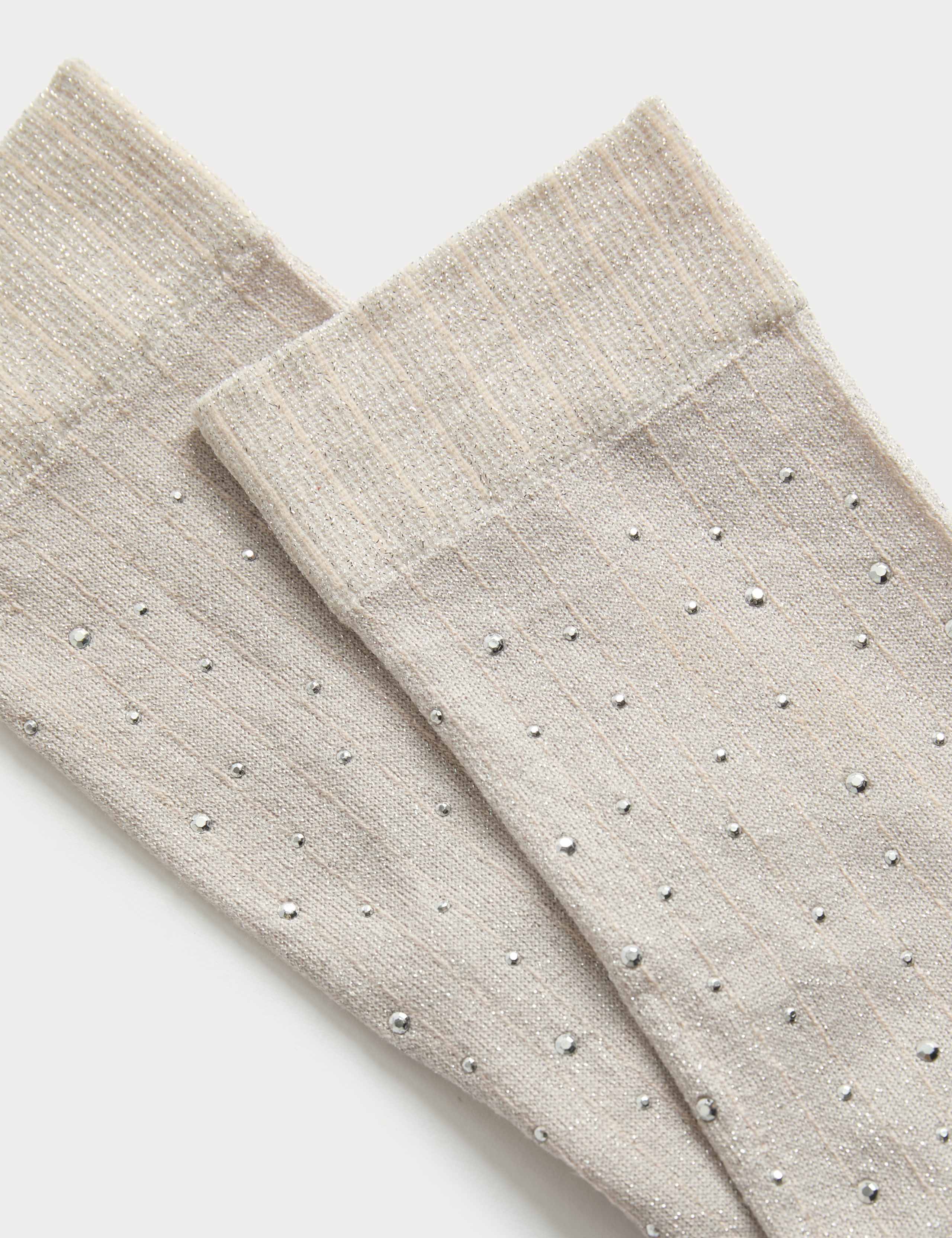 Glitter Embellished Crew Socks 5 of 5