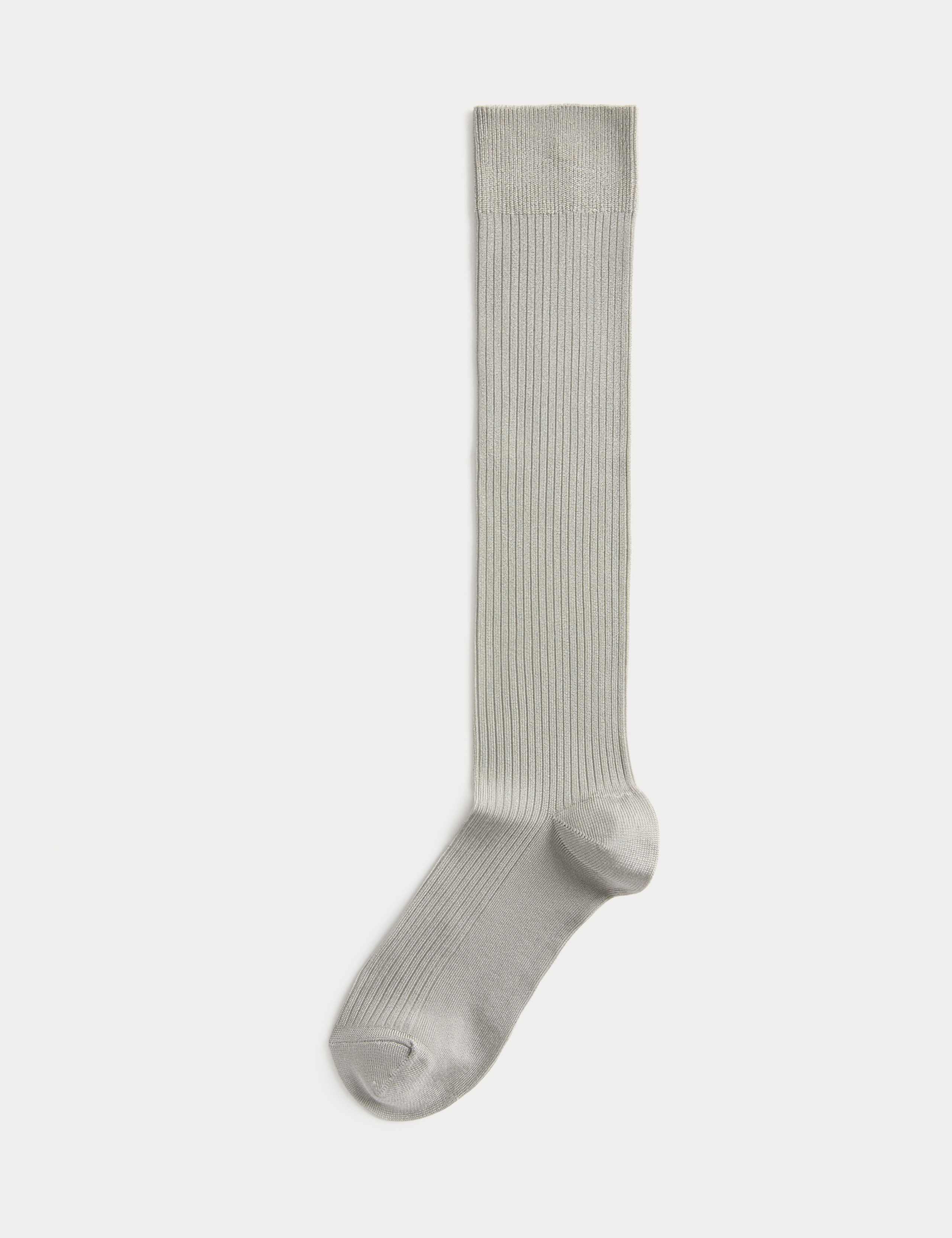 Rayon Ribbed Knee High Socks 2 of 4