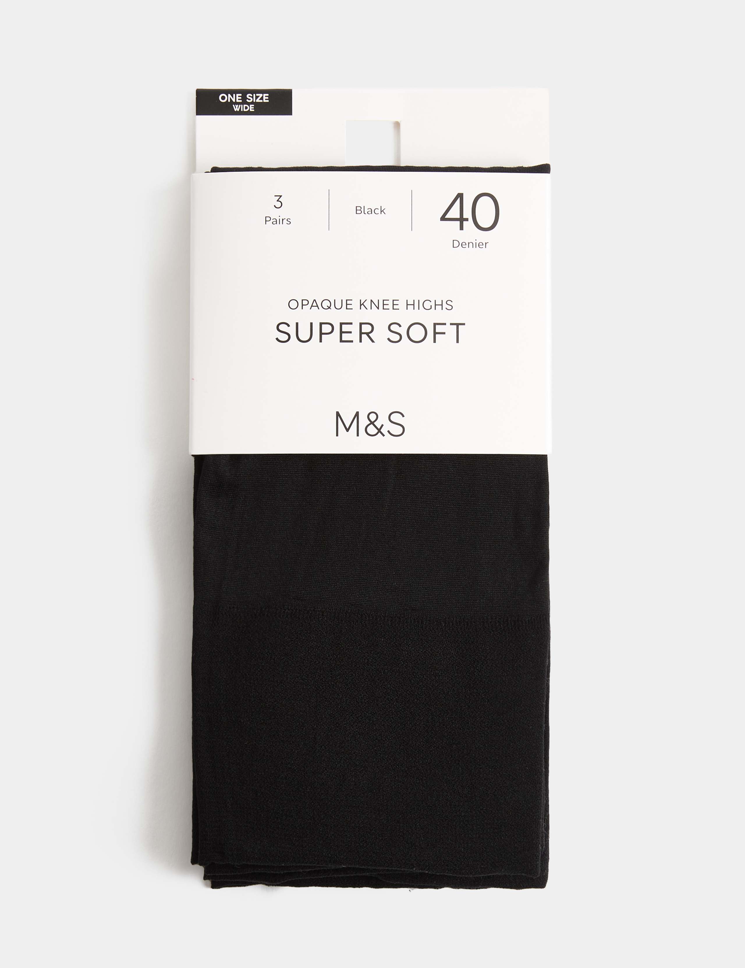 Supersoft 3 Pack 40 Denier Knee High Socks 1 of 1