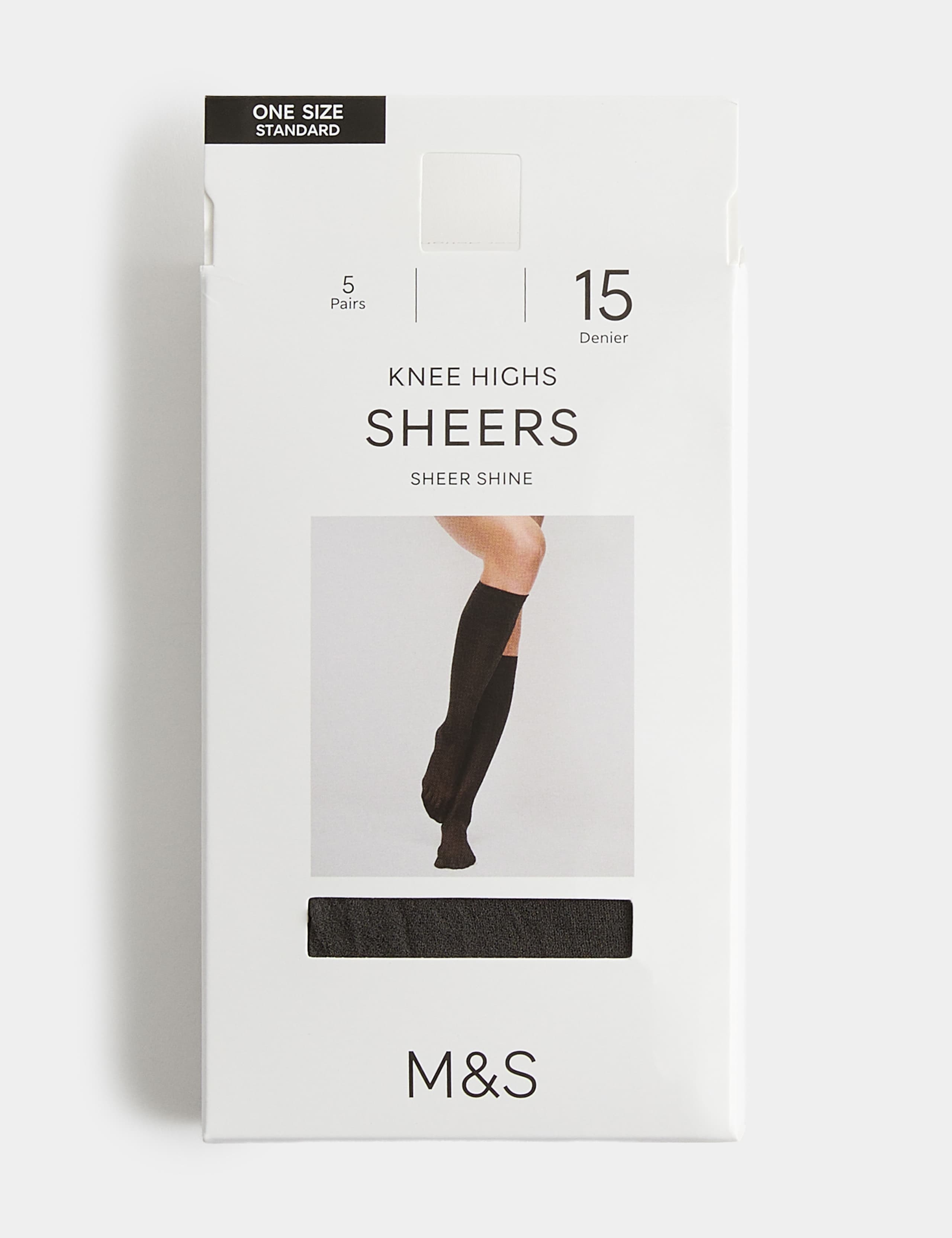5 Pack 15 Denier Matt Knee Highs 1 of 1