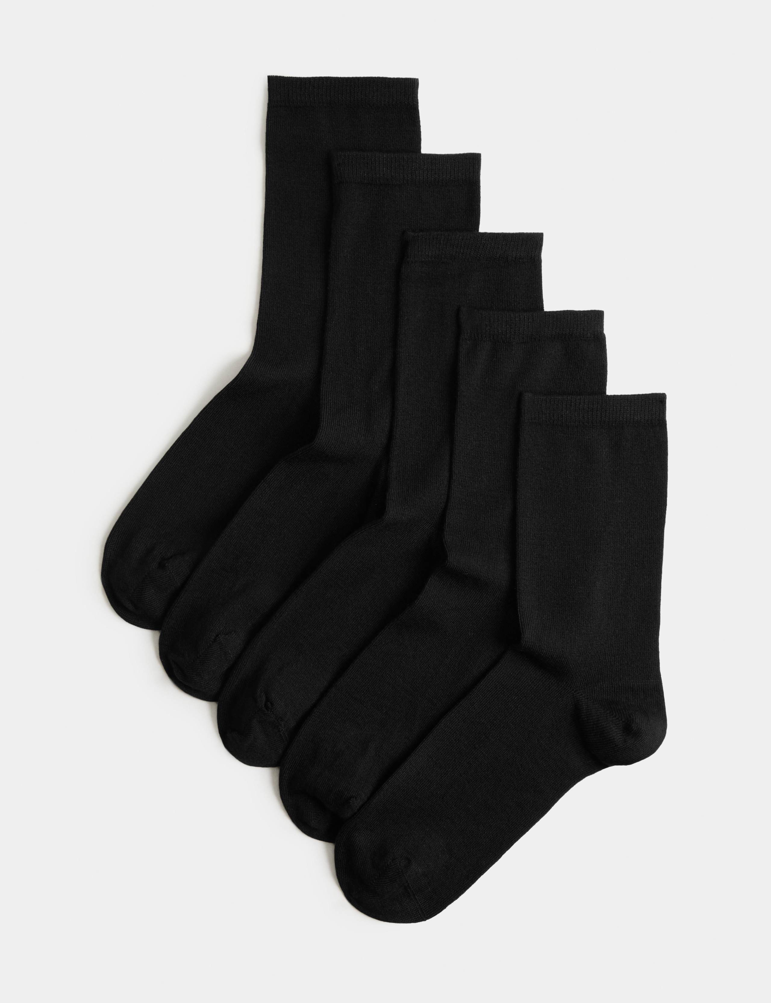 5 Pack SuperSoft Crew Socks 1 of 2