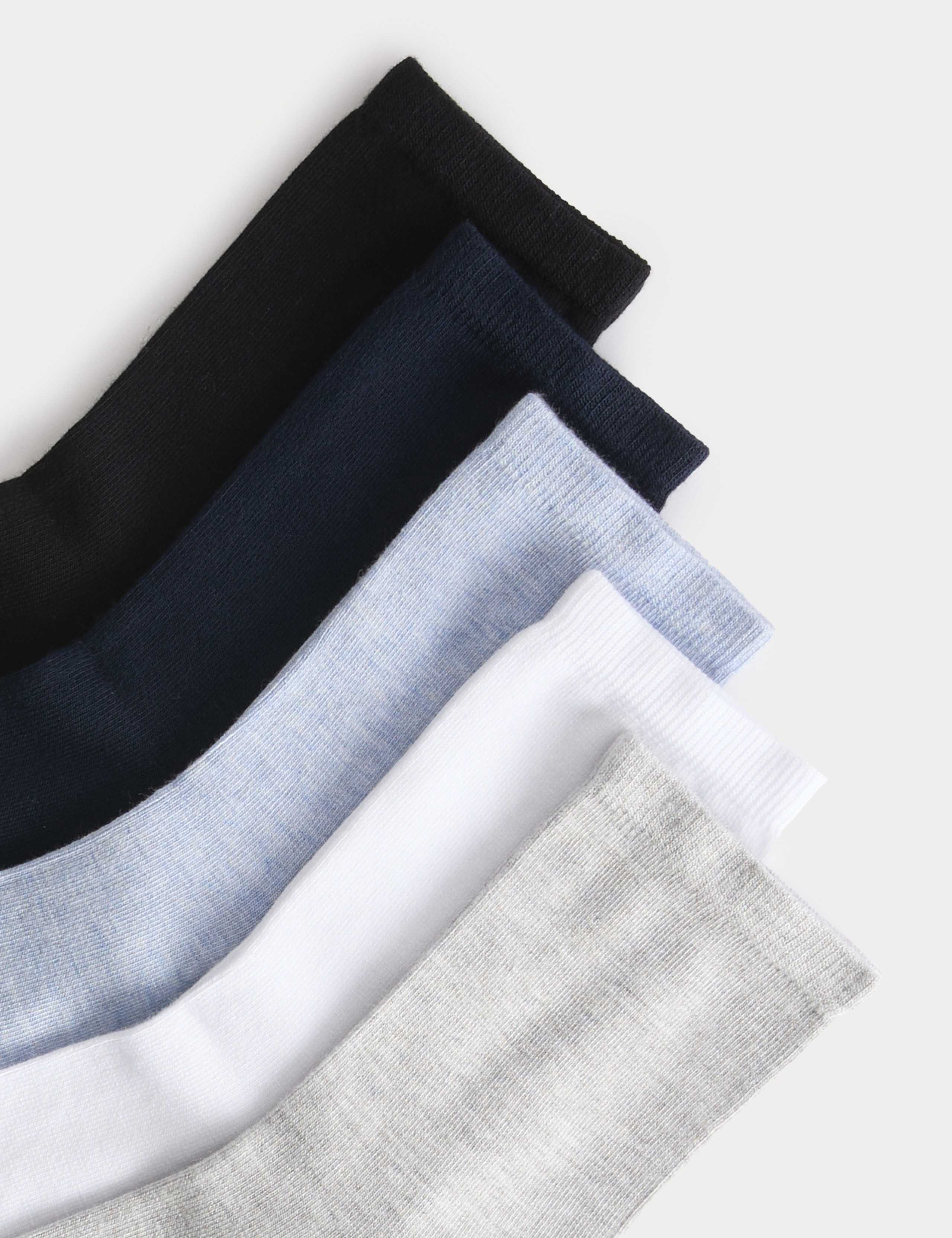 5pk Supersoft Ankle High Socks 2 of 2