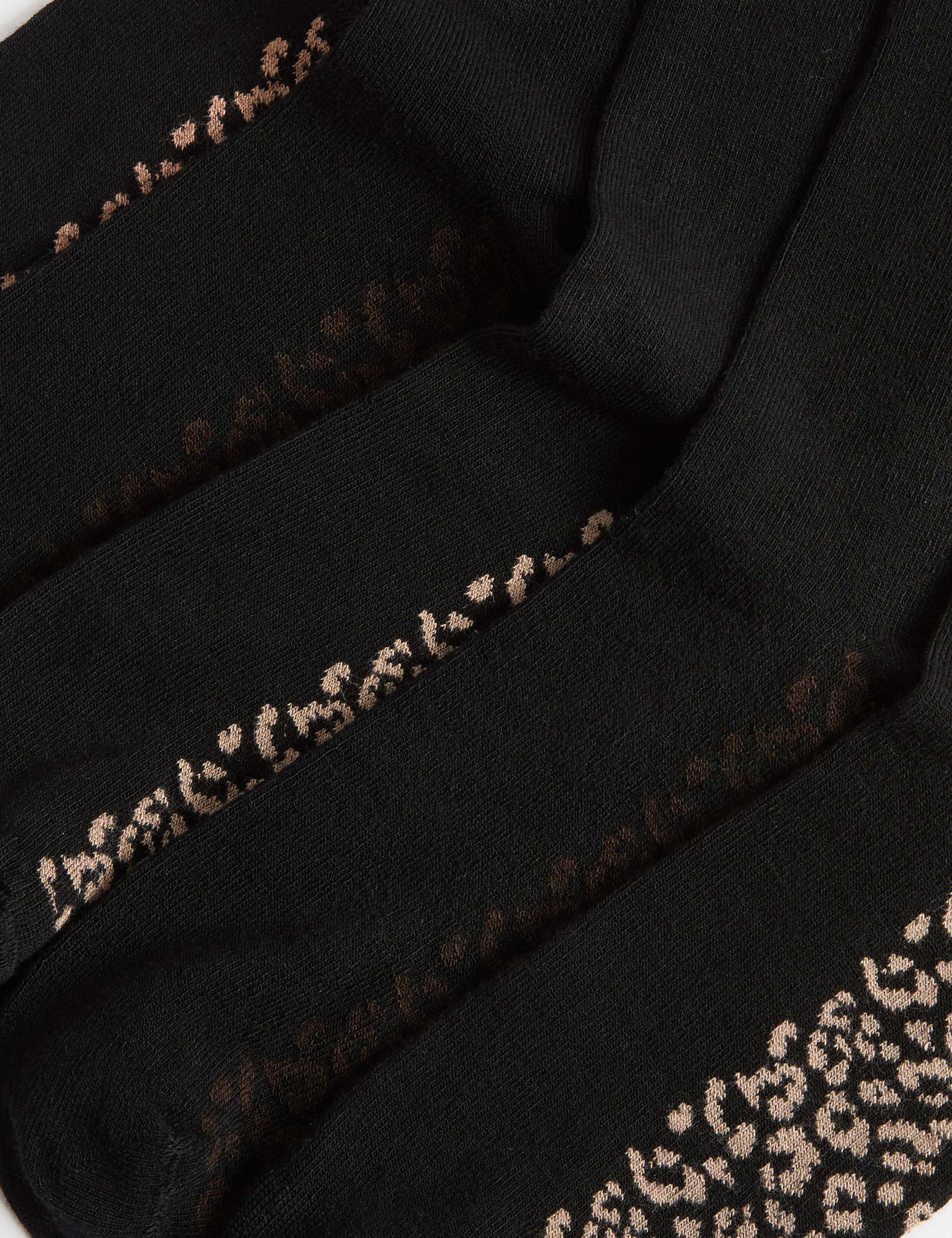 5 Pack Rayon Animal Print Ankle High Socks 2 of 2