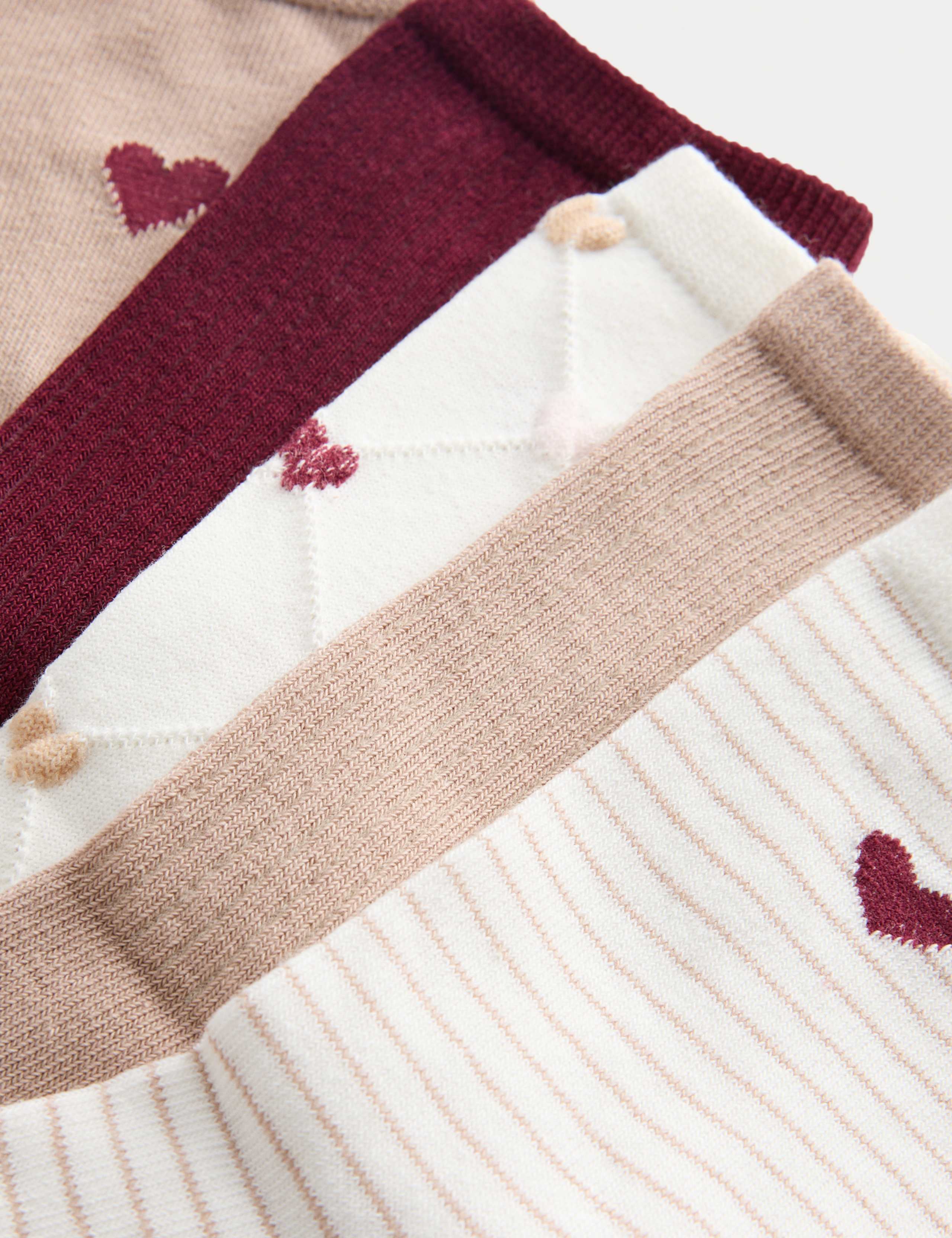 5pk Cotton Rich Patterned Ankle Socks 2 of 2