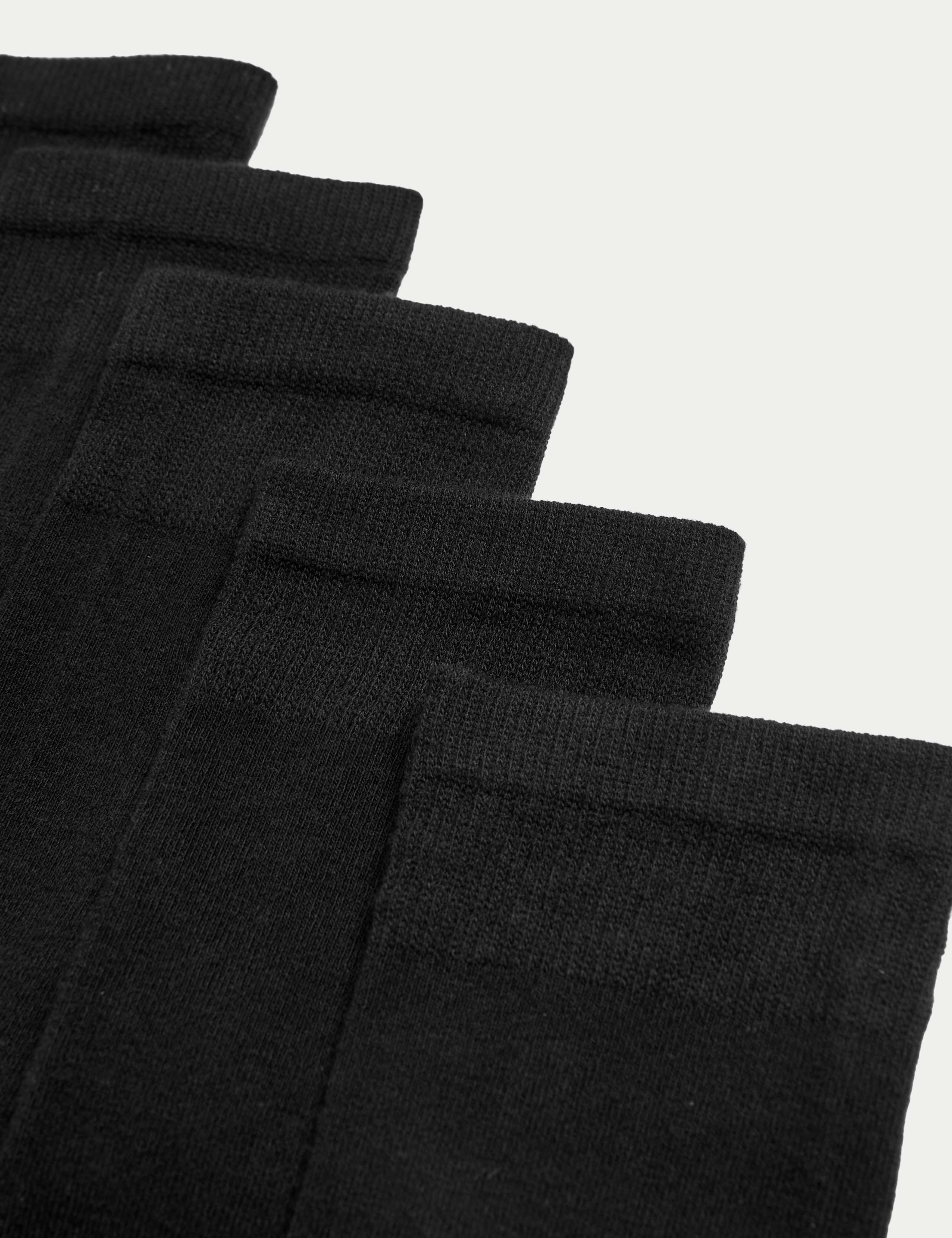 5 Pack Cotton Rich Ultimate Comfort Ankle High Socks 2 of 2
