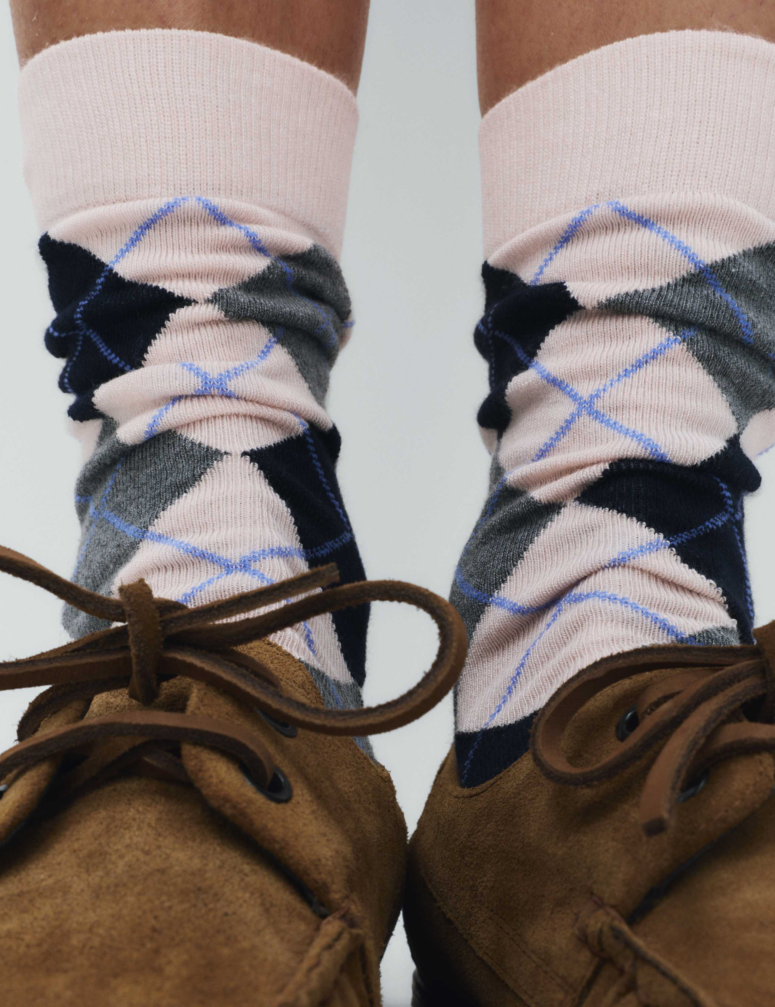 2 Pack Argyle Crew Socks 3 of 5