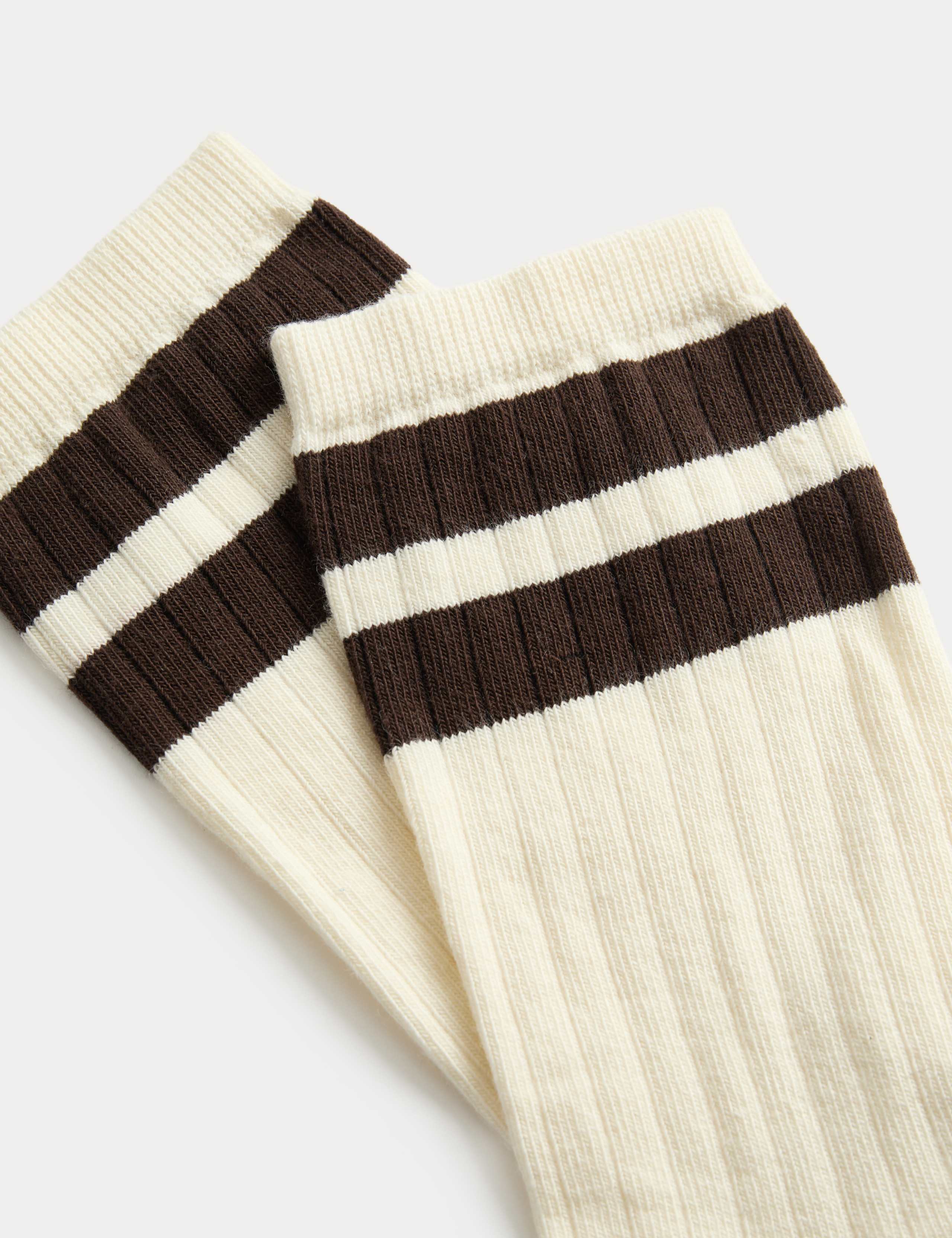 2 Pack Cotton Rich Ribbed Crew Socks 4 of 4