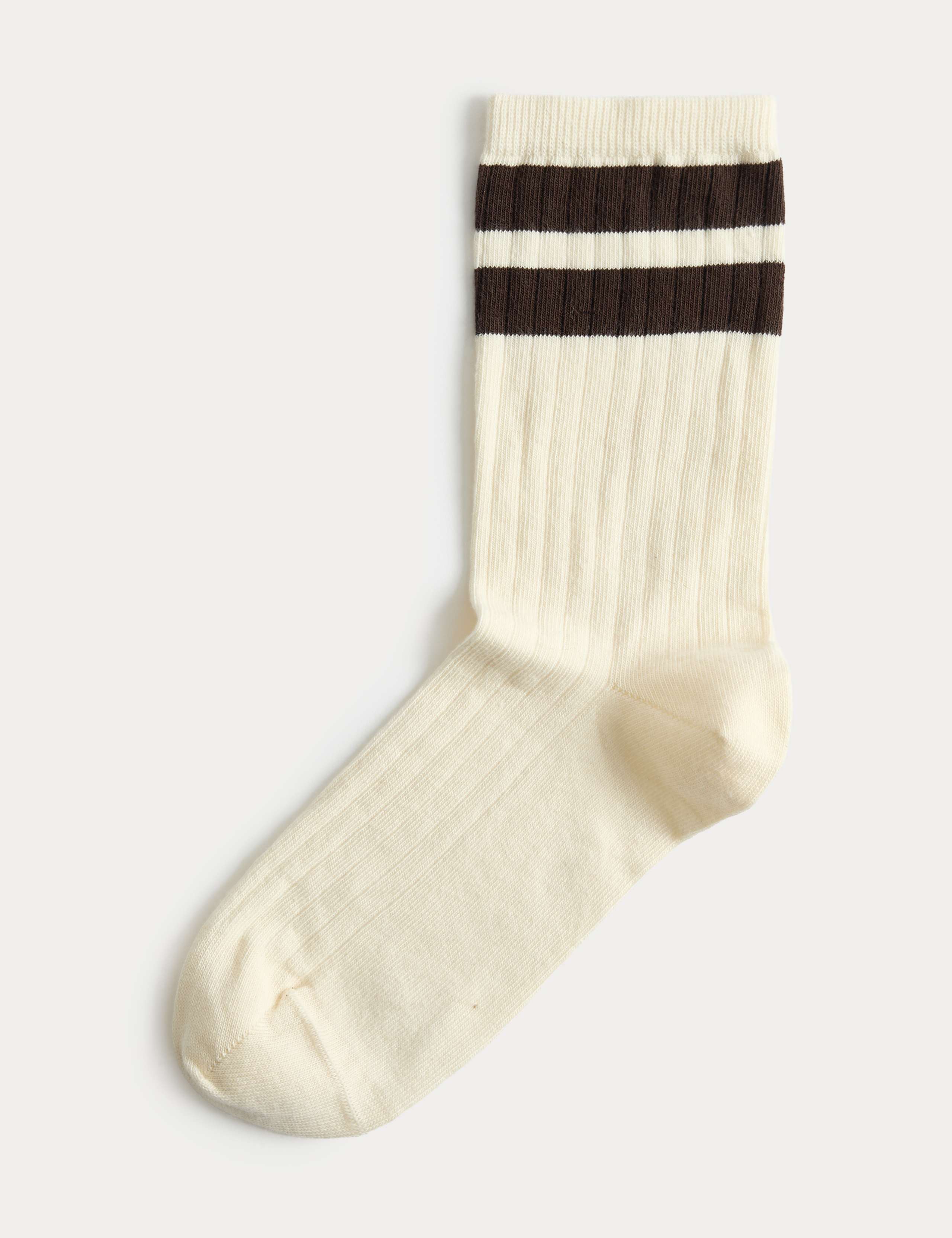 2 Pack Cotton Rich Ribbed Crew Socks 2 of 4