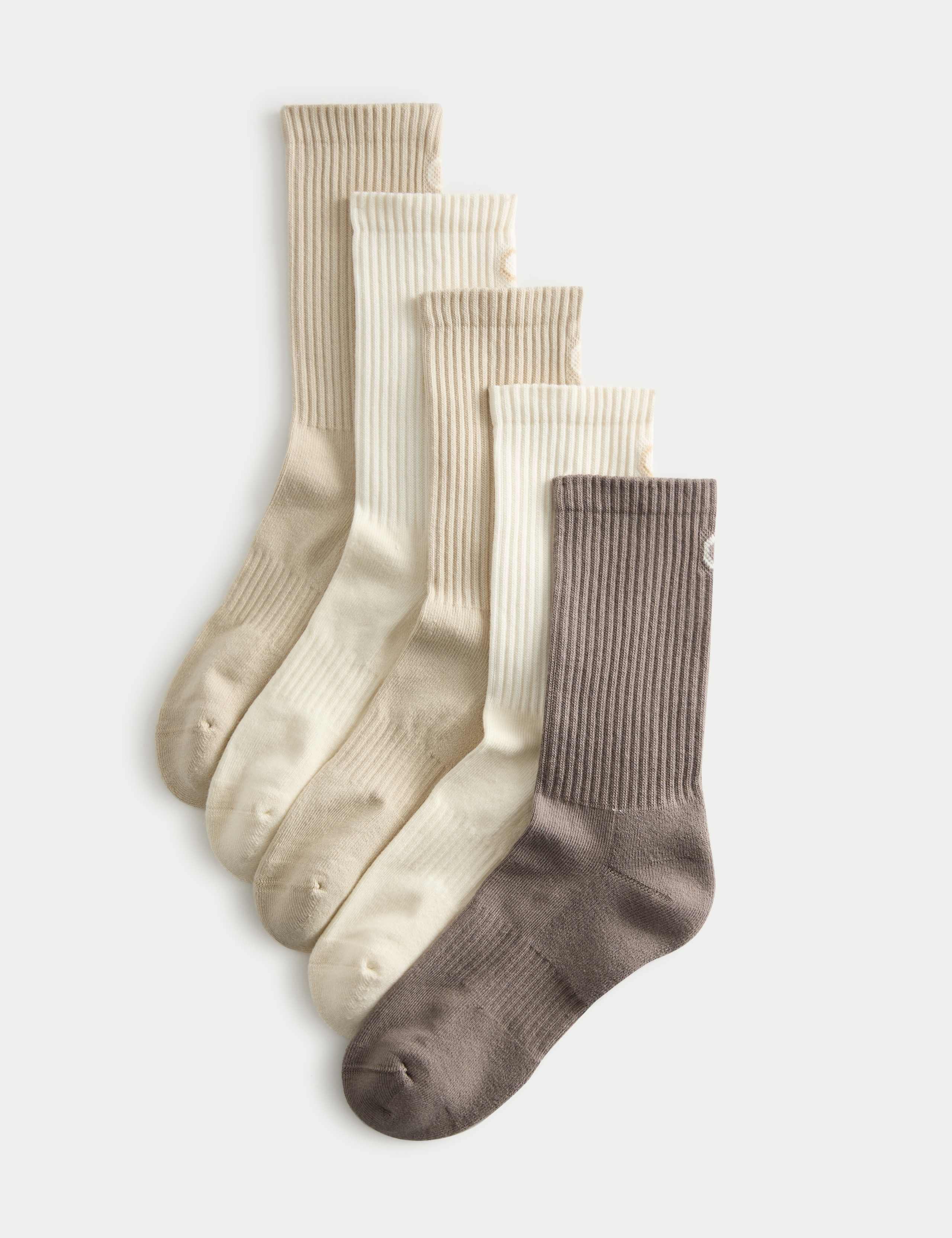 5pk Cotton Rich Cushioned Crew Socks 1 of 1