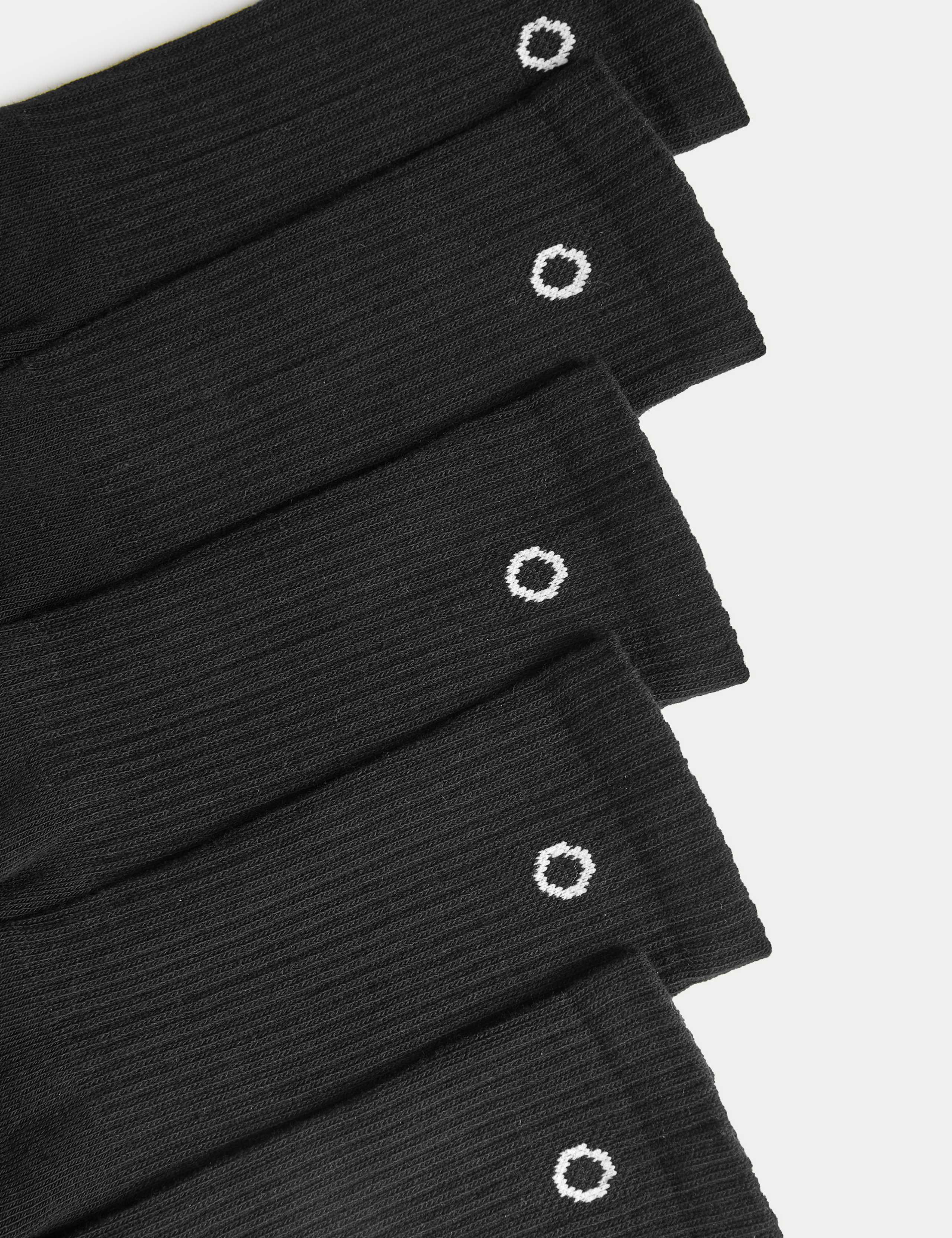 5pk Cotton Rich Cushioned Crew Socks 2 of 2