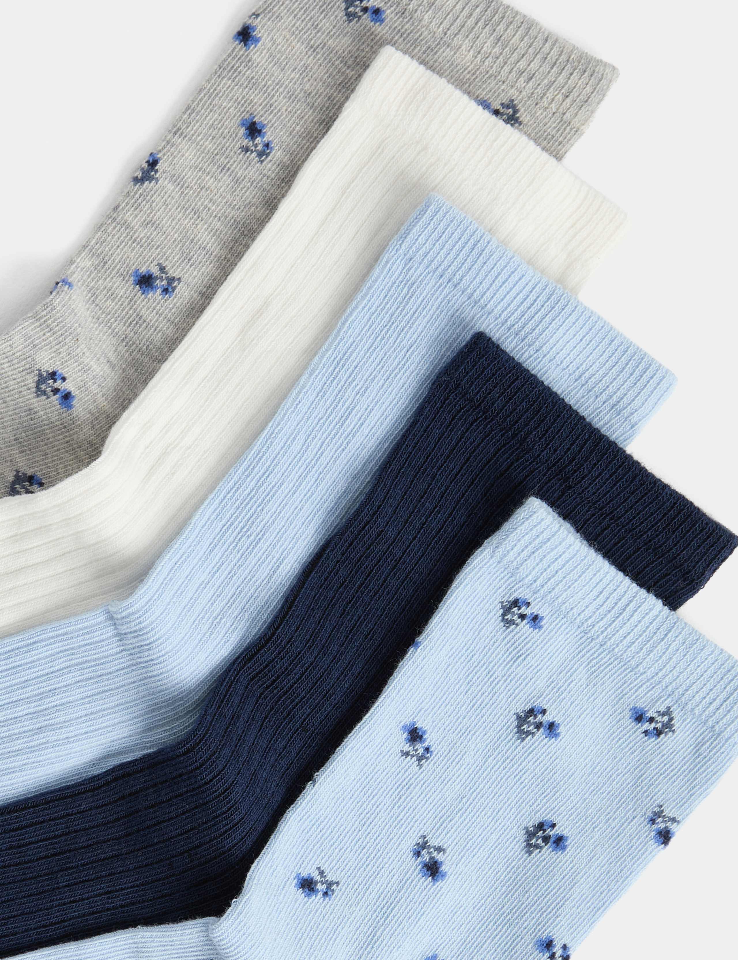 5 Pack Cotton Rich Spotty Ankle High Socks 2 of 2